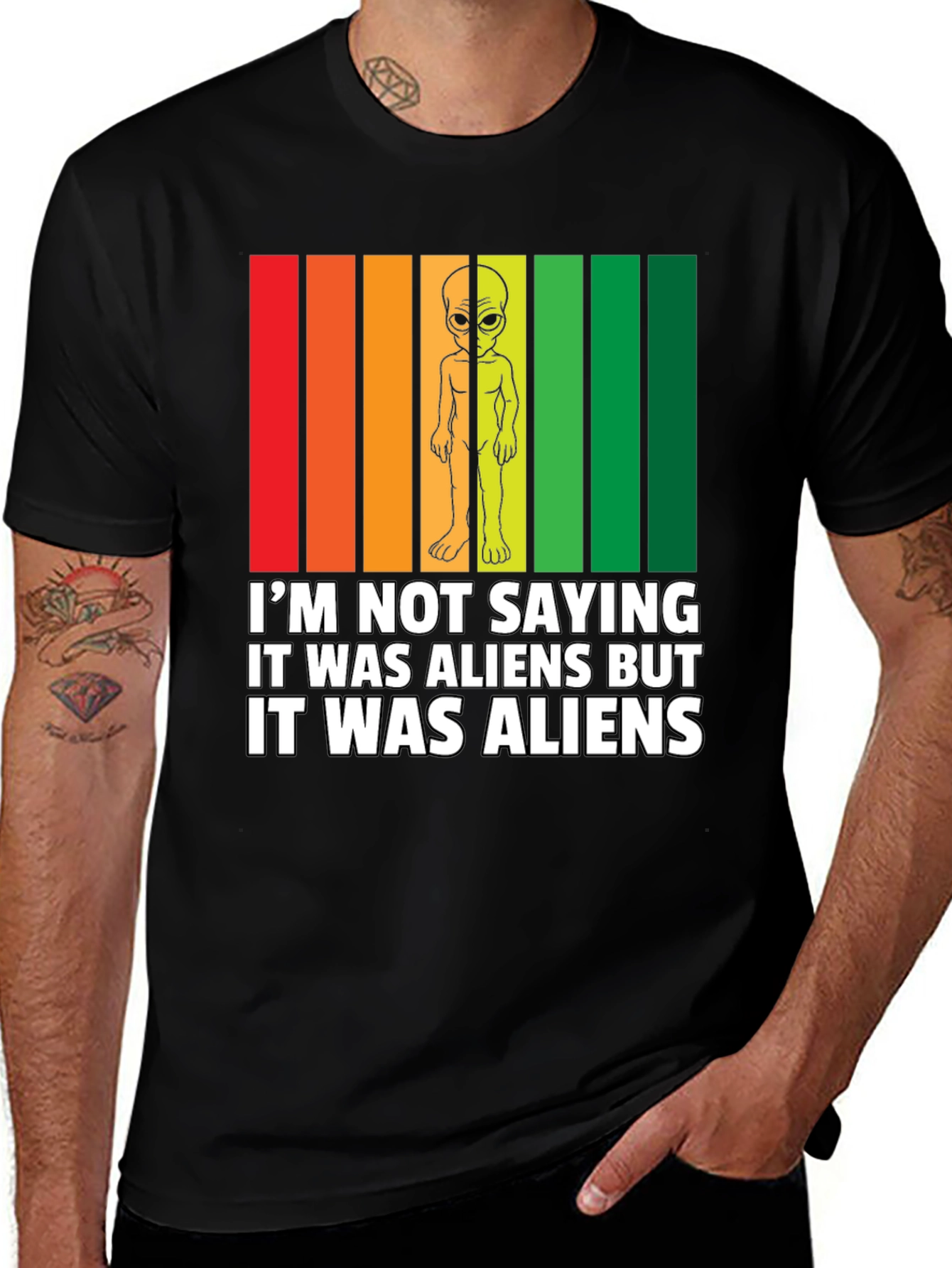 Variant 25 of Alien Retro Graphic T-Shirt - I'm Not Saying It Was Aliens