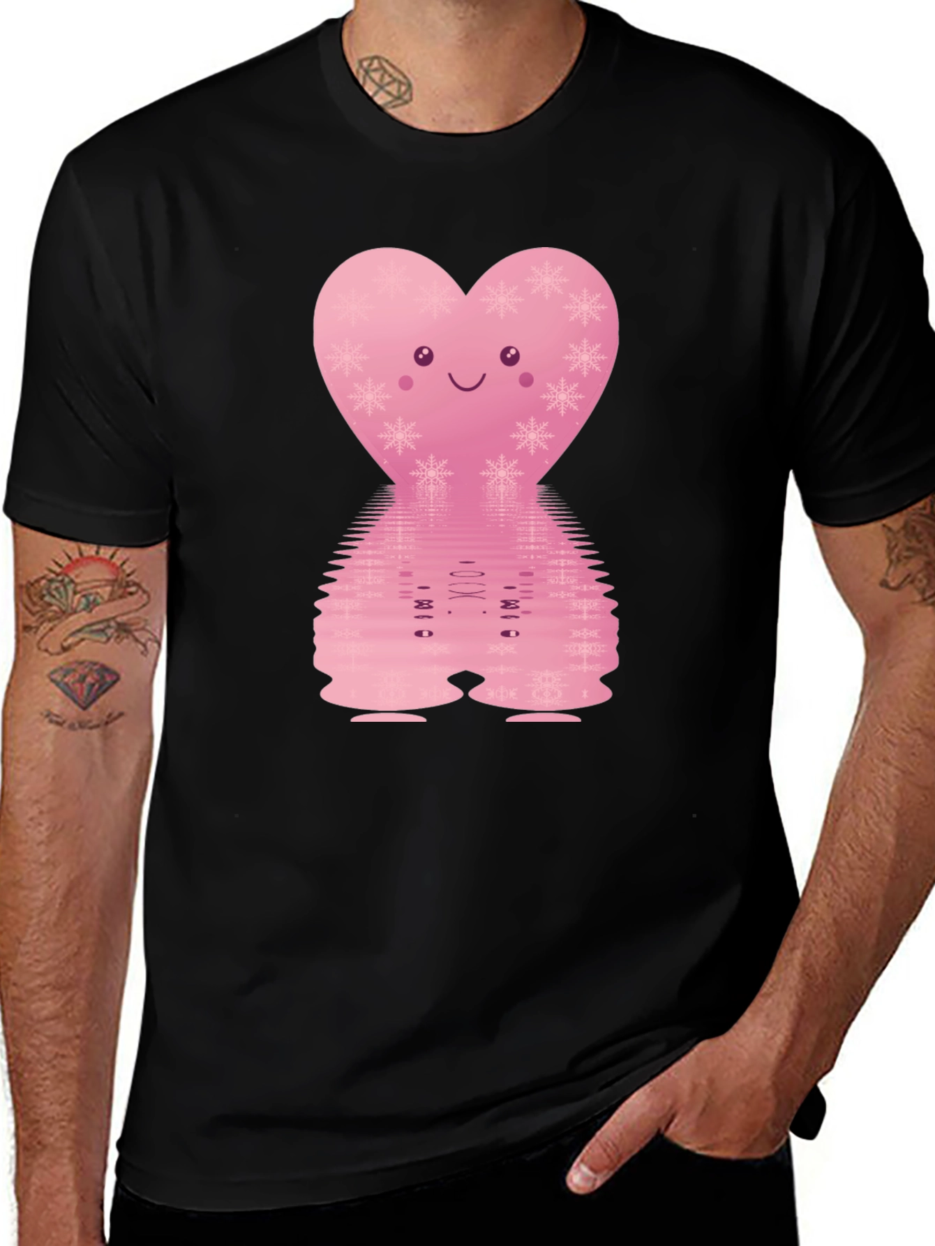 Variant 16 of Cute Pink Heart Graphic Tee