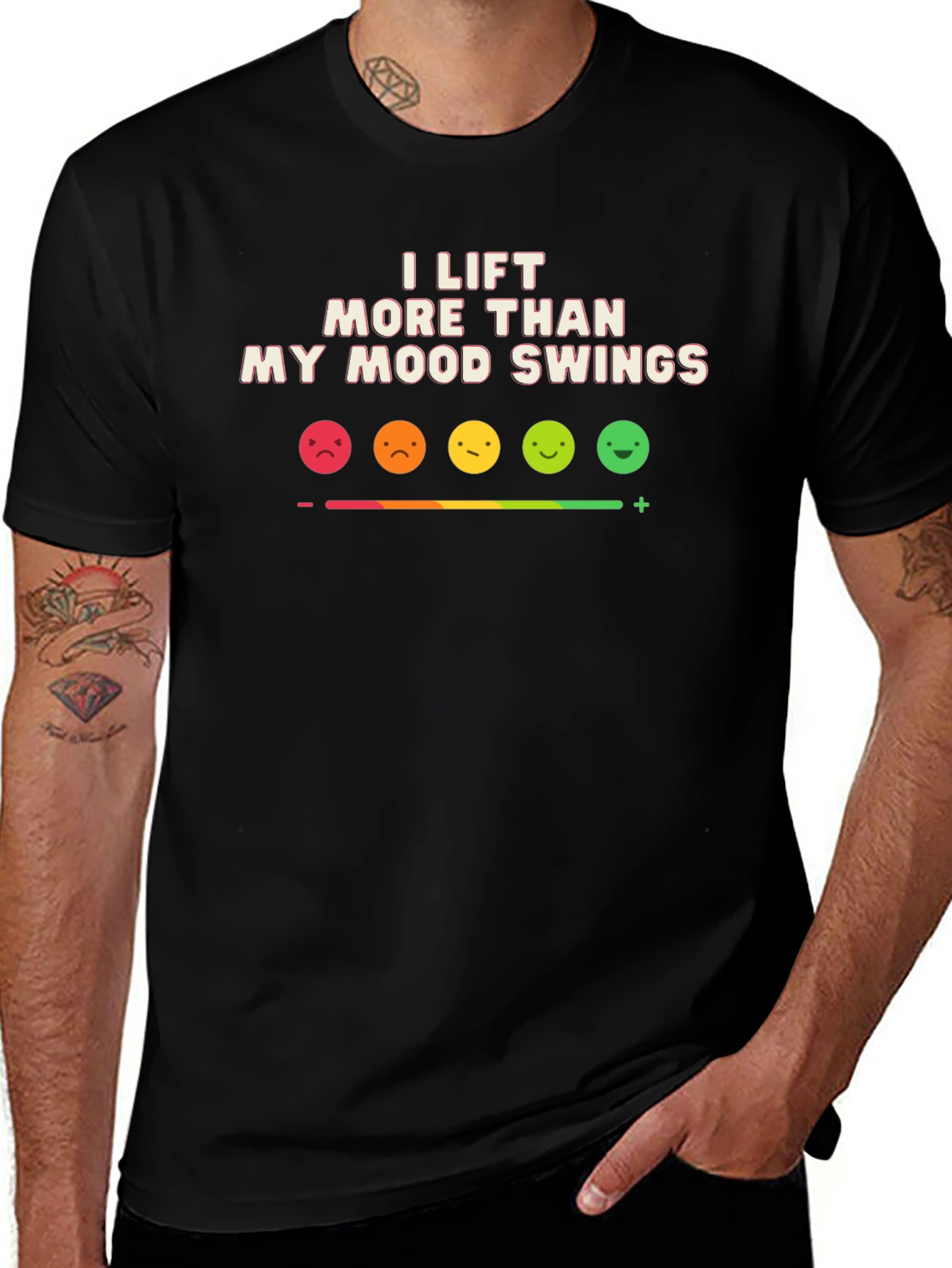 Variant 8 of Funny Gym T-Shirt: I Lift More Than My Mood Swings