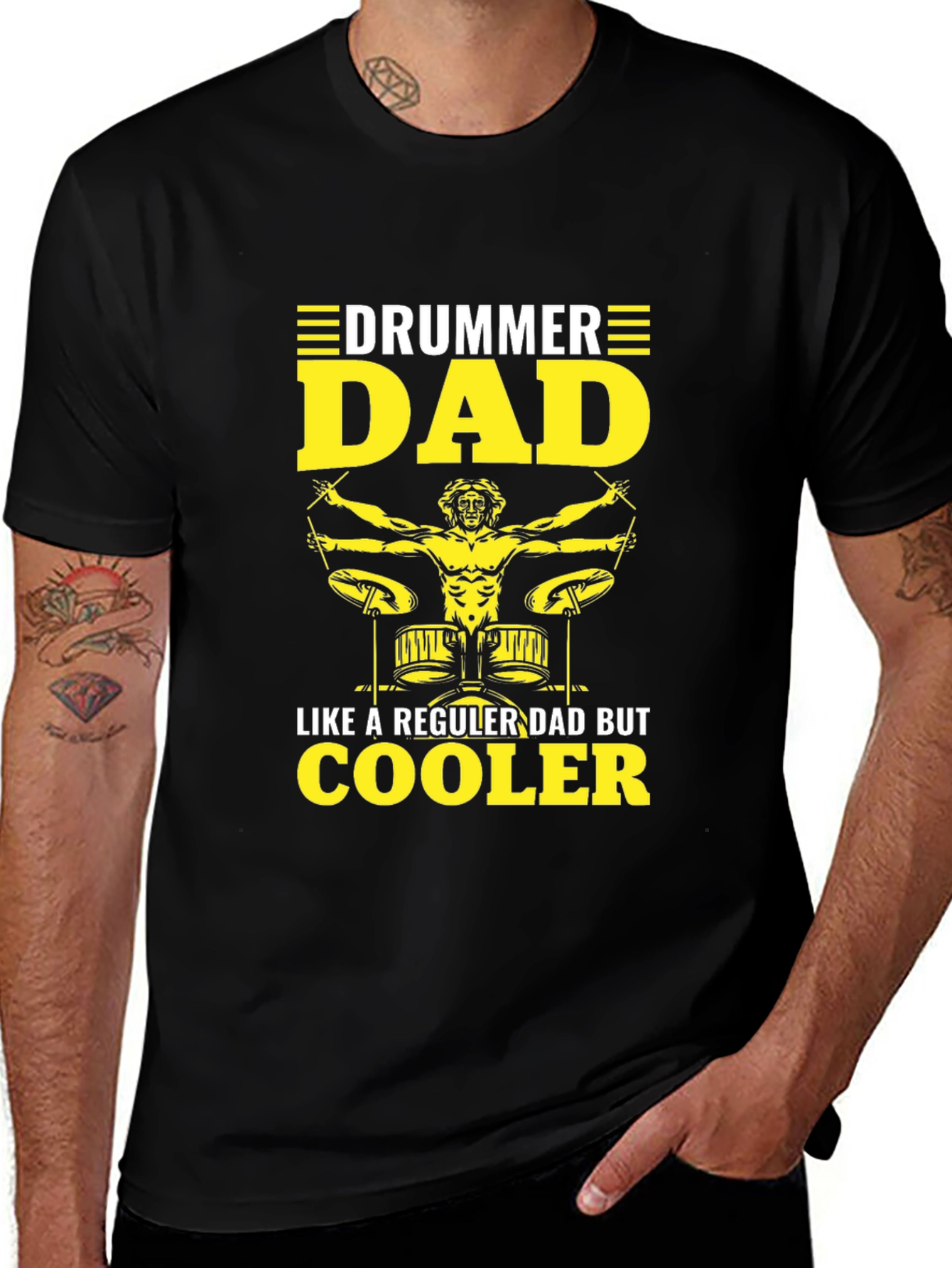 Drummer Dad T-Shirt - Cool Father's Day Gift