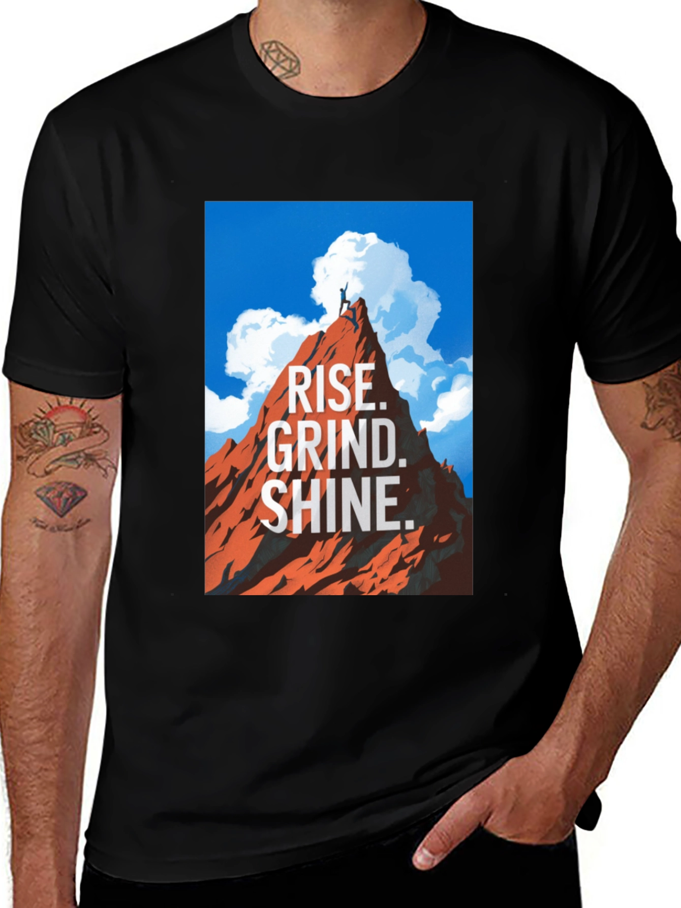 Variant 27 of Rise Grind Shine Graphic Tee