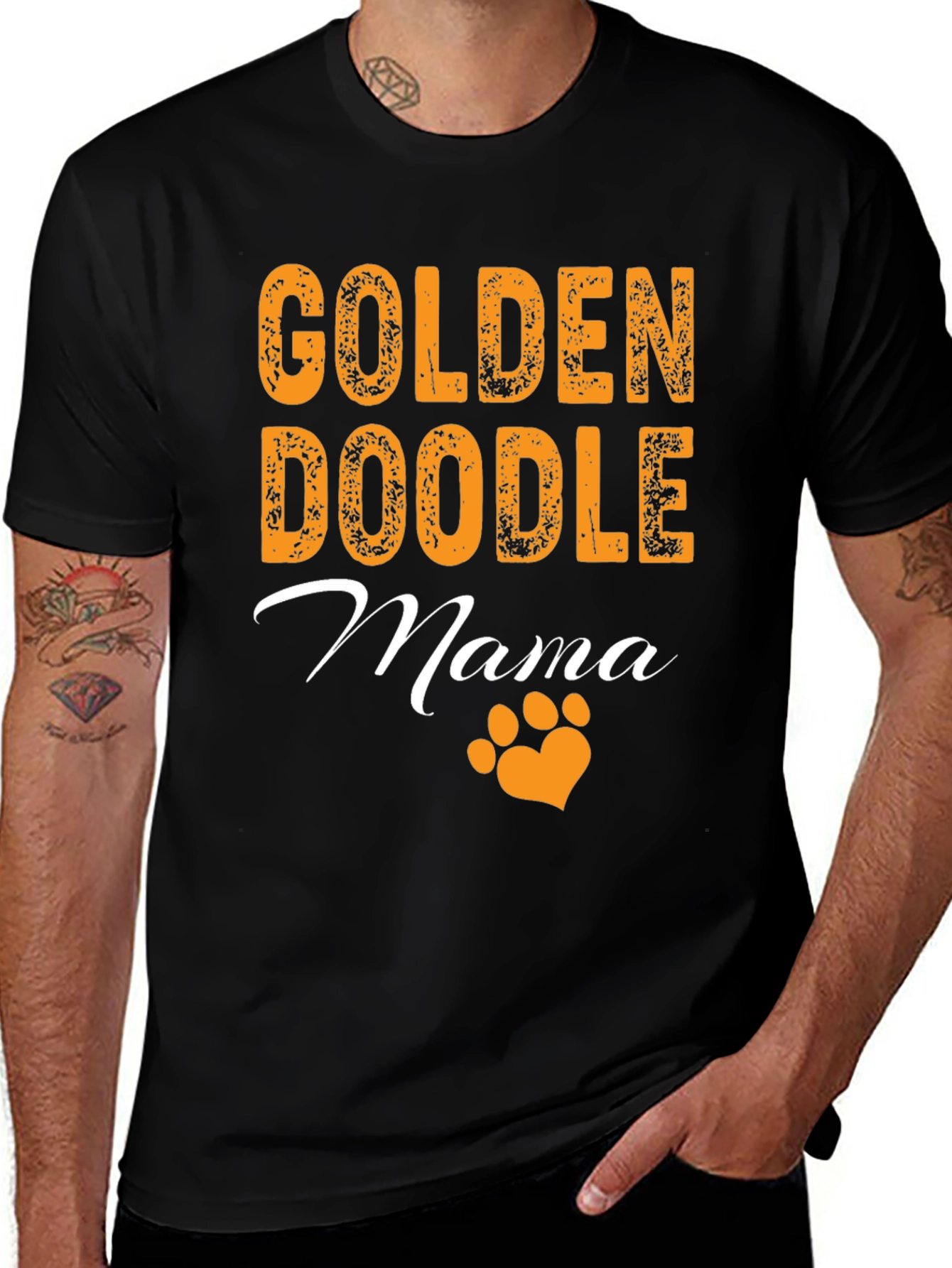 Variant 27 of Golden Doodle Mama Black T-Shirt