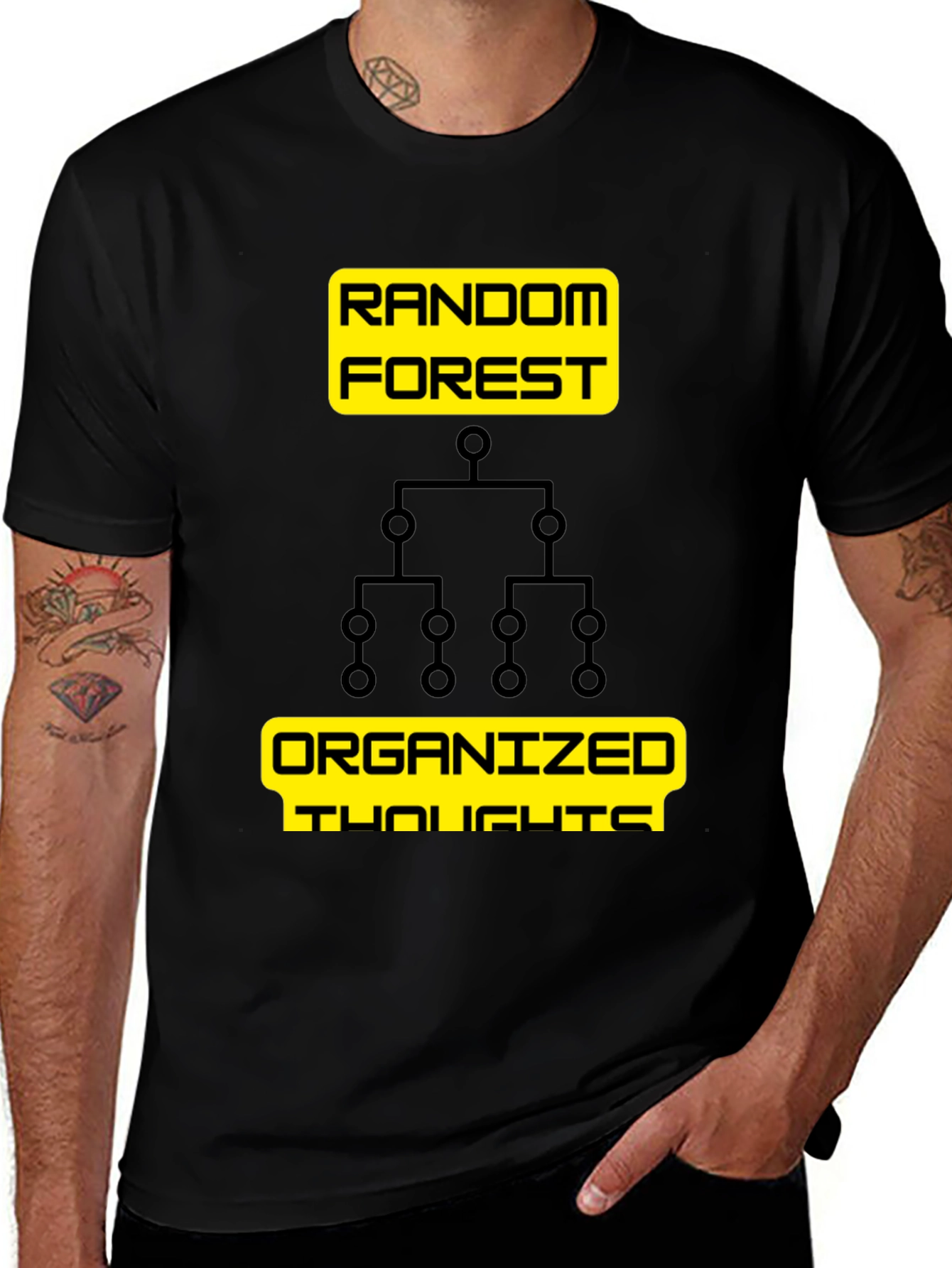 Random Forest Organized Thoughts Black T-Shirt