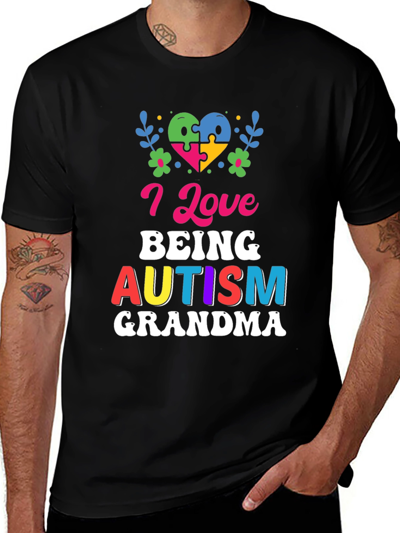 Variant 21 of Autism Grandma T-Shirt - I Love Being Autism Grandma Tee