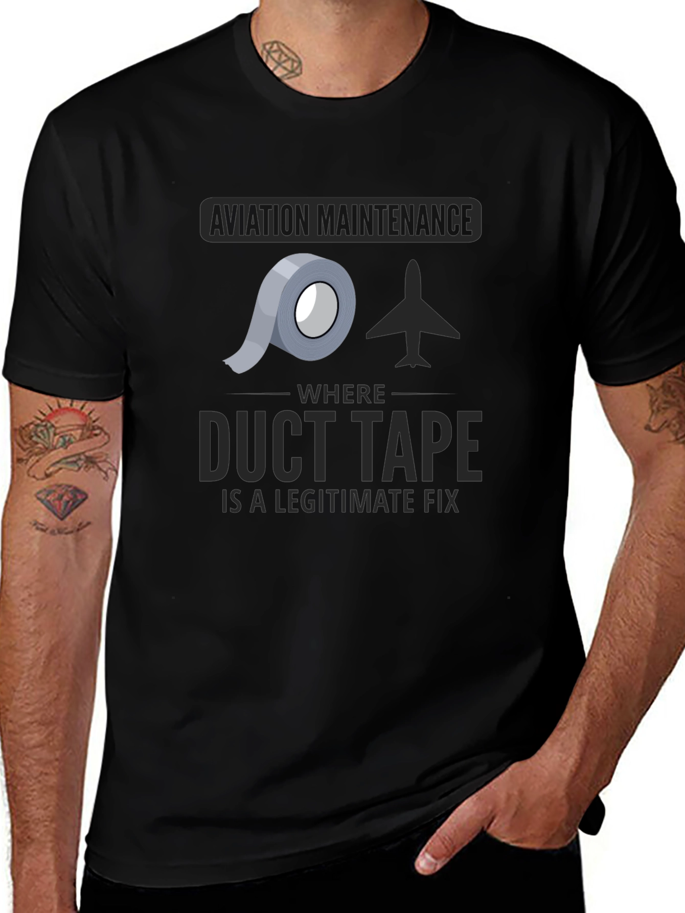 Aviation Maintenance Duct Tape T-Shirt