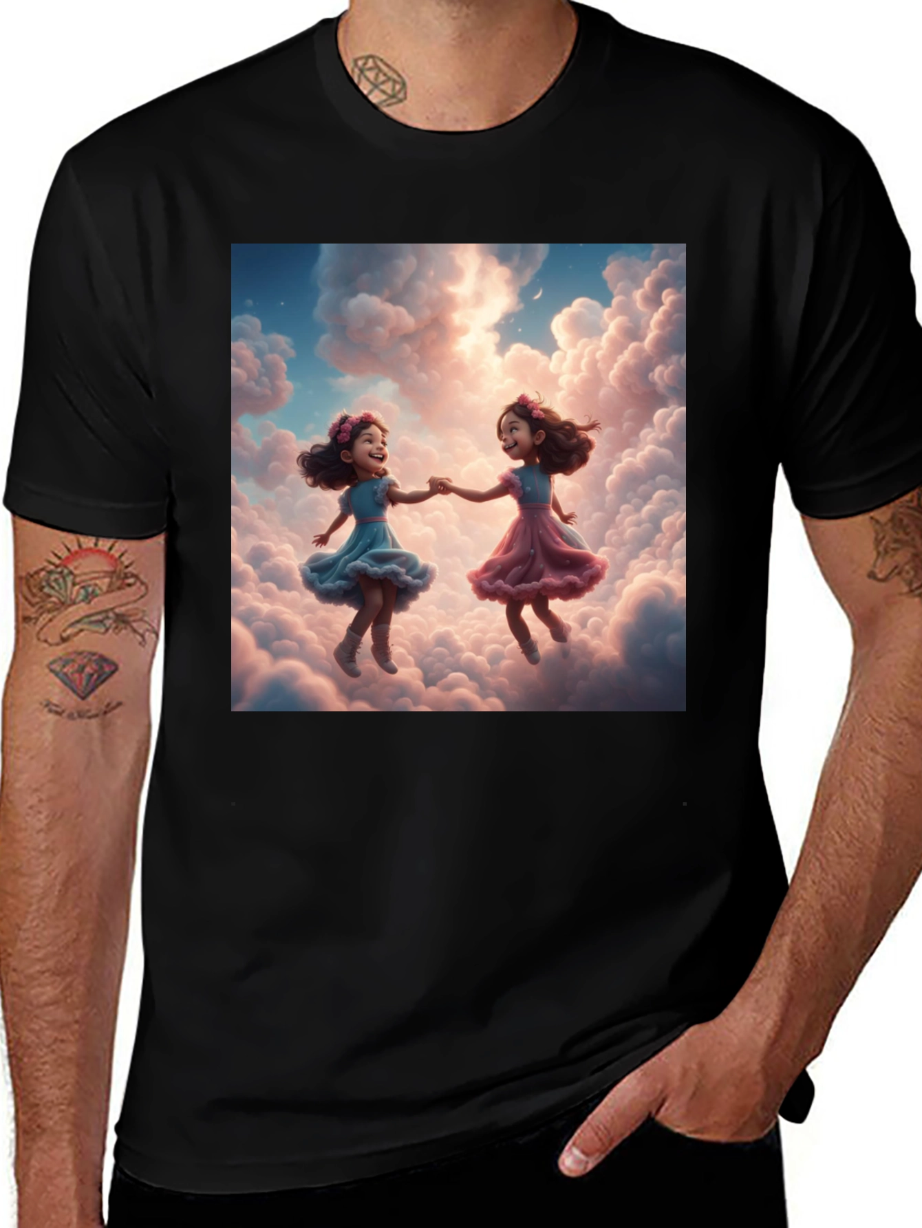 Variant 27 of Cloud Dreamer Tee - Whimsical Girls Design