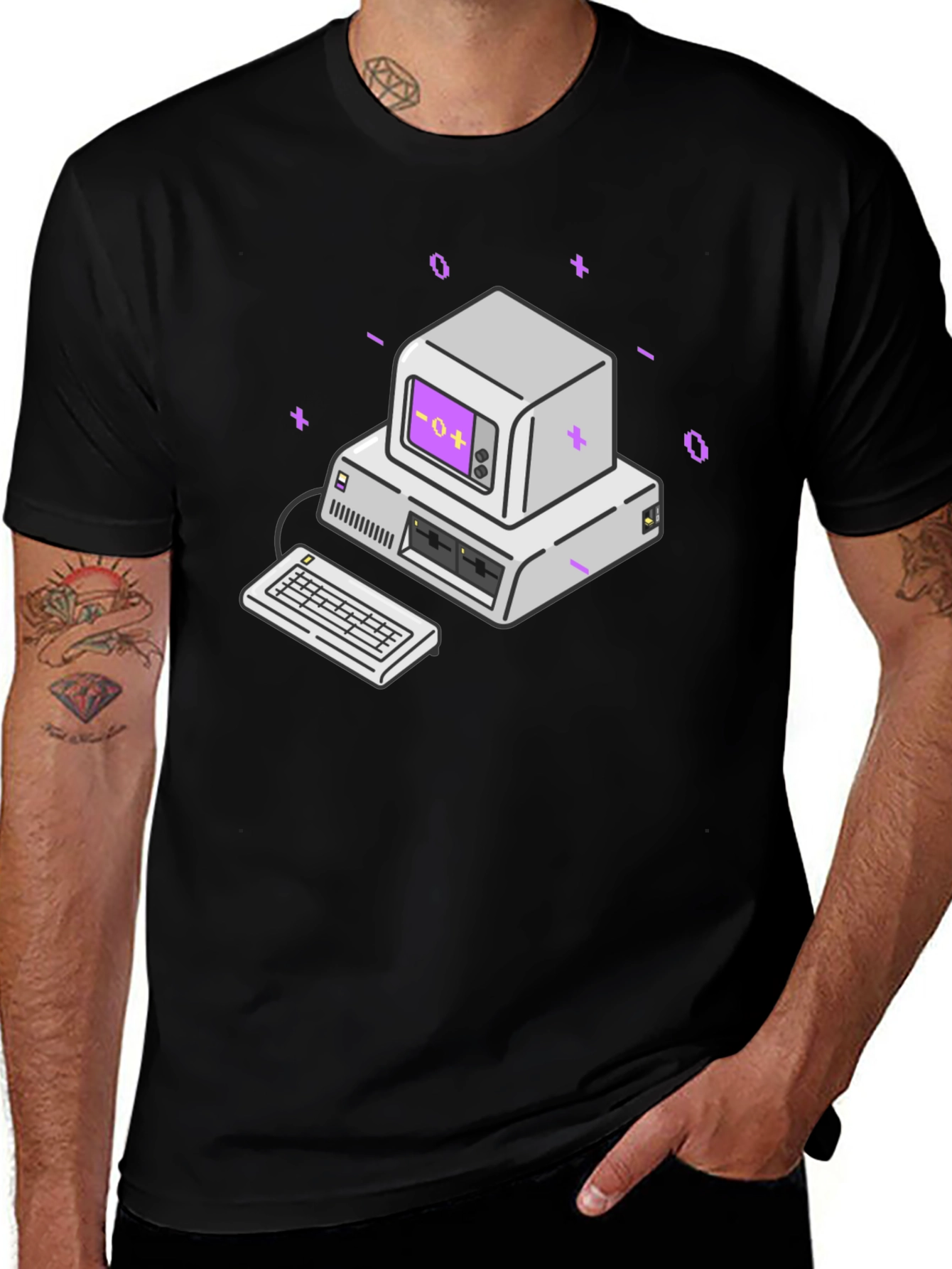 Retro Computer Graphic Tee - Classic Style