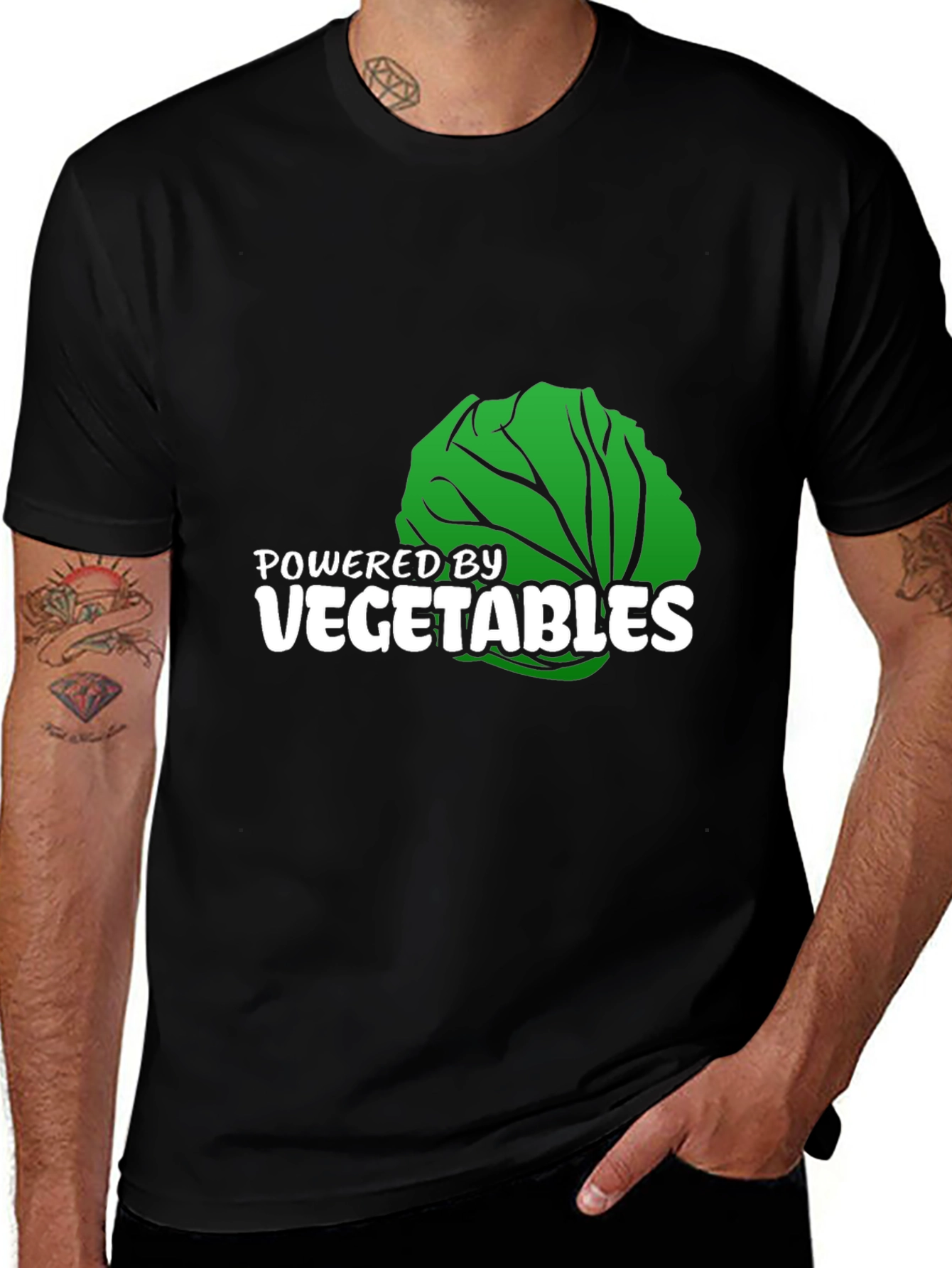 Variant 3 of Powered by Vegetables Graphic T-Shirt