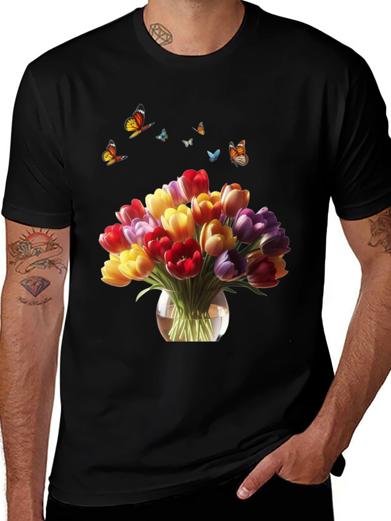 Variant 20 of Floral Bouquet T-Shirt | Men's Graphic Tee