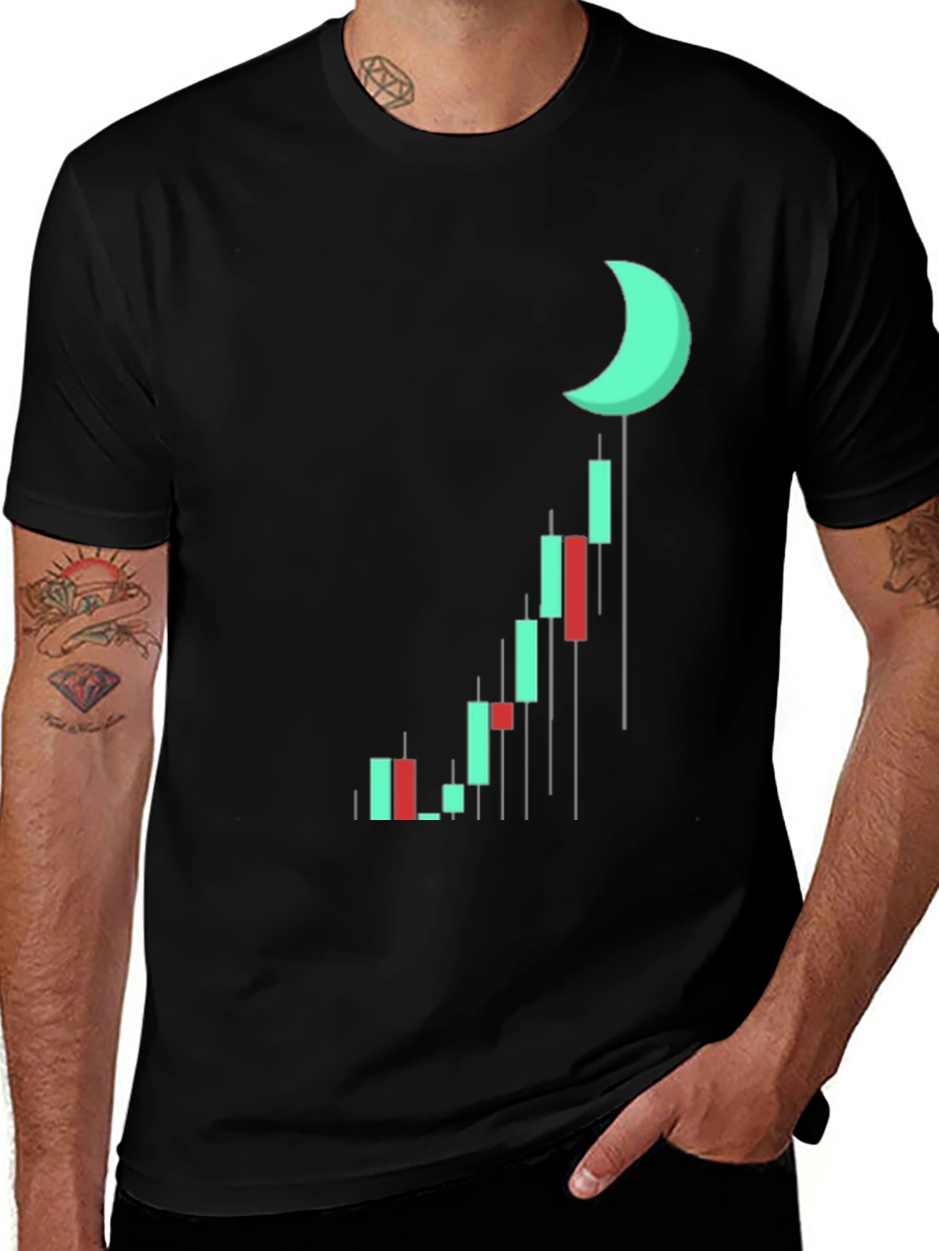 Variant 13 of To The Moon Tee - Trendy Graphic Print