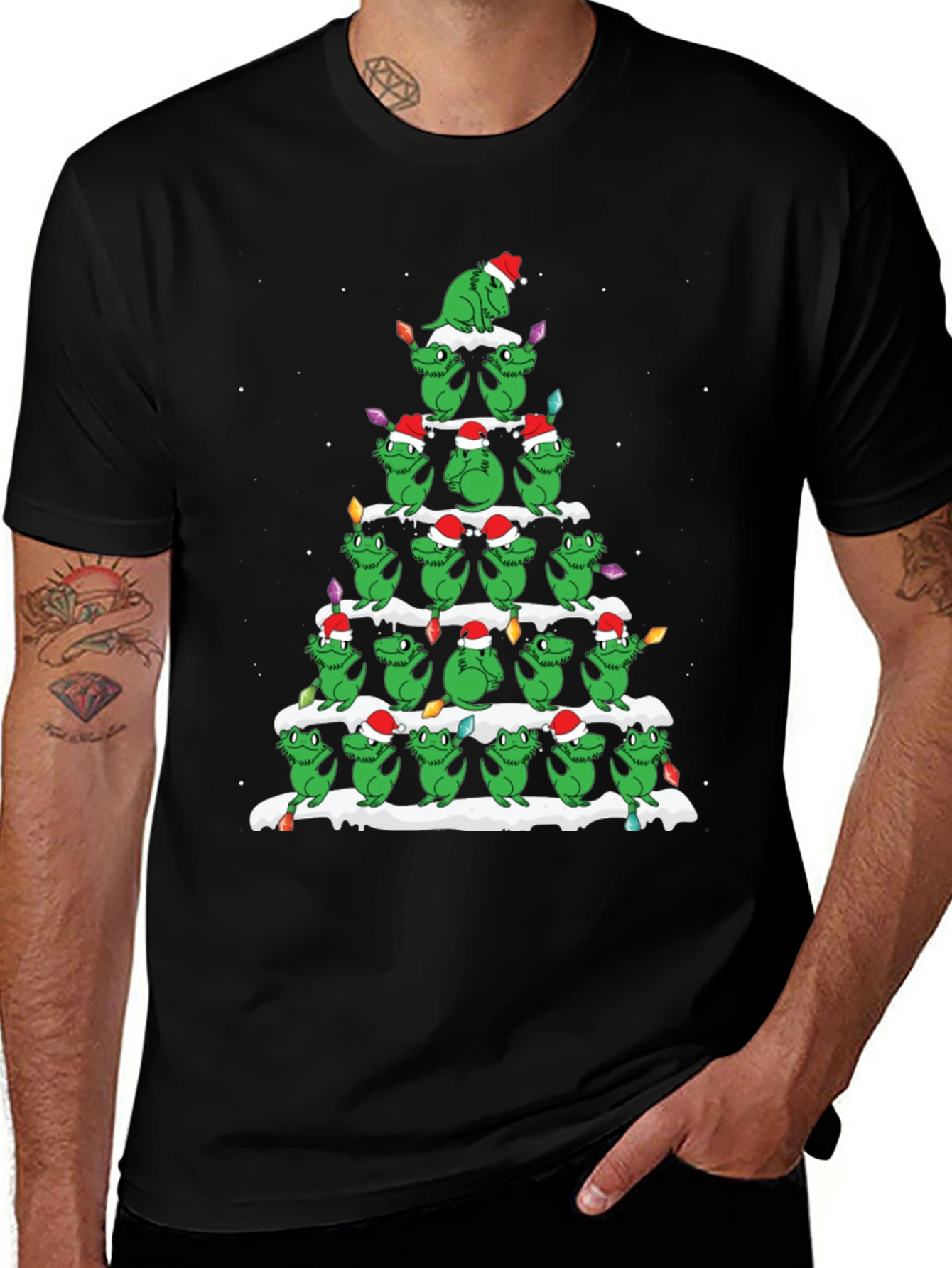 Festive Grinch Christmas Tree T-Shirt