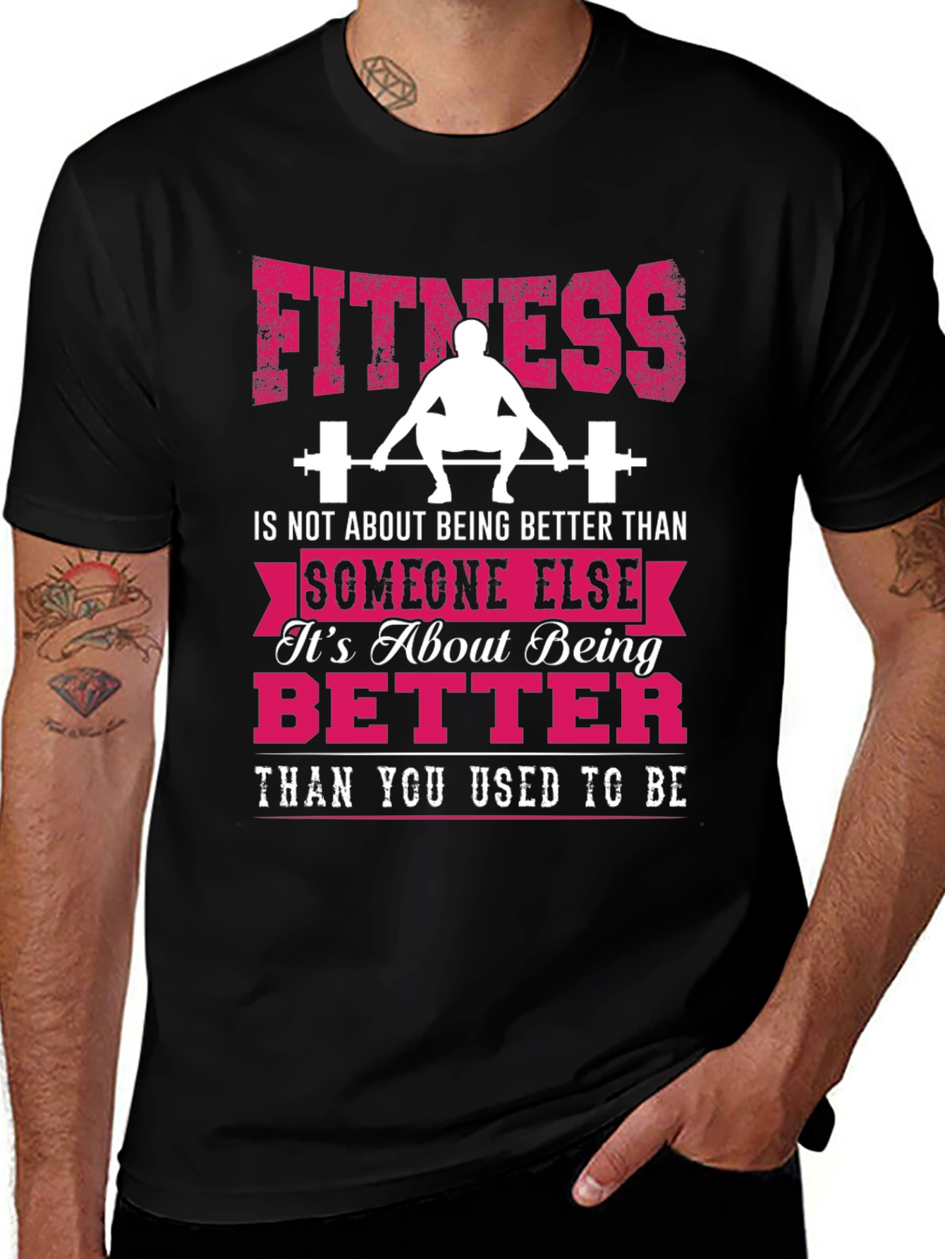 Variant 14 of Fitness Motivation Graphic Tee - Be Better Than Before