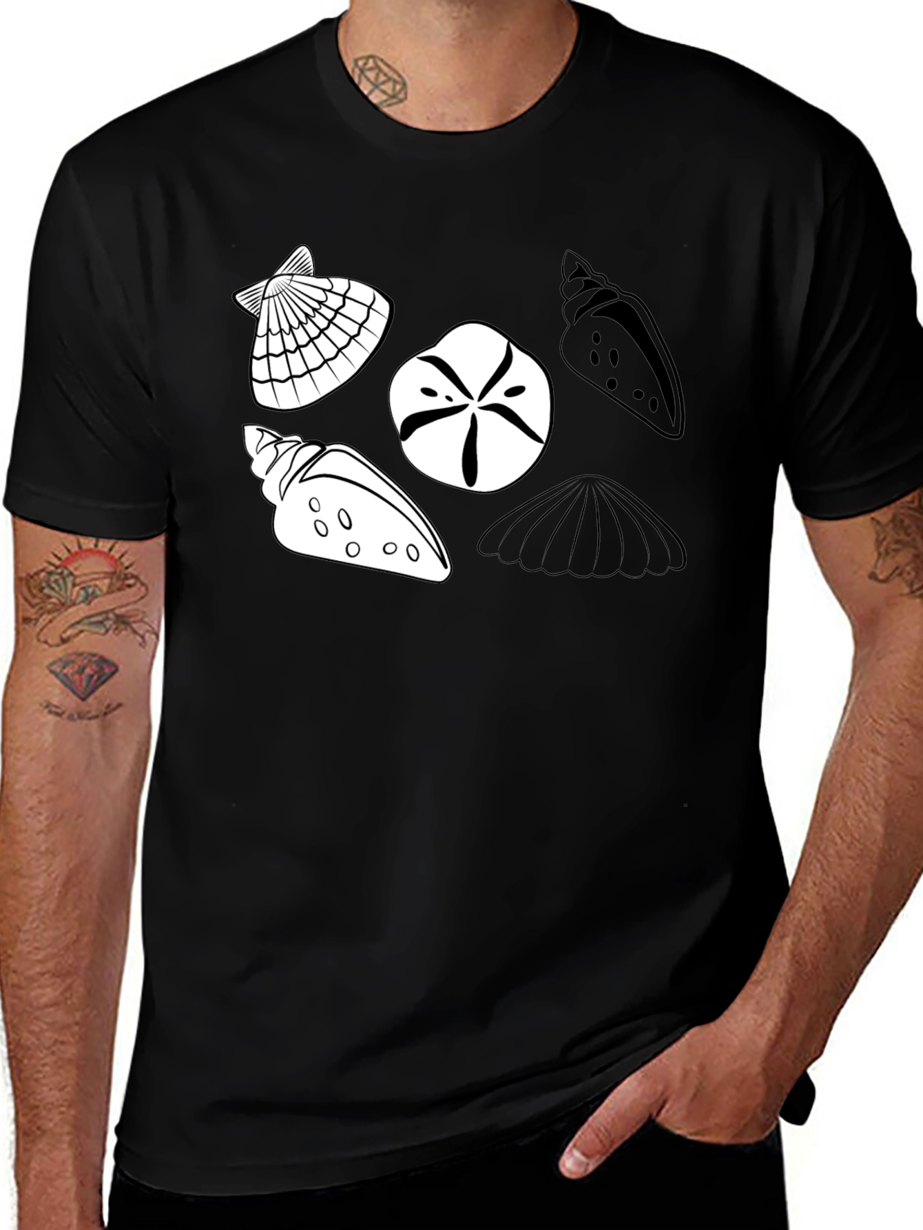 Variant 14 of Seashell Graphic T-Shirt - Beach Lover Tee