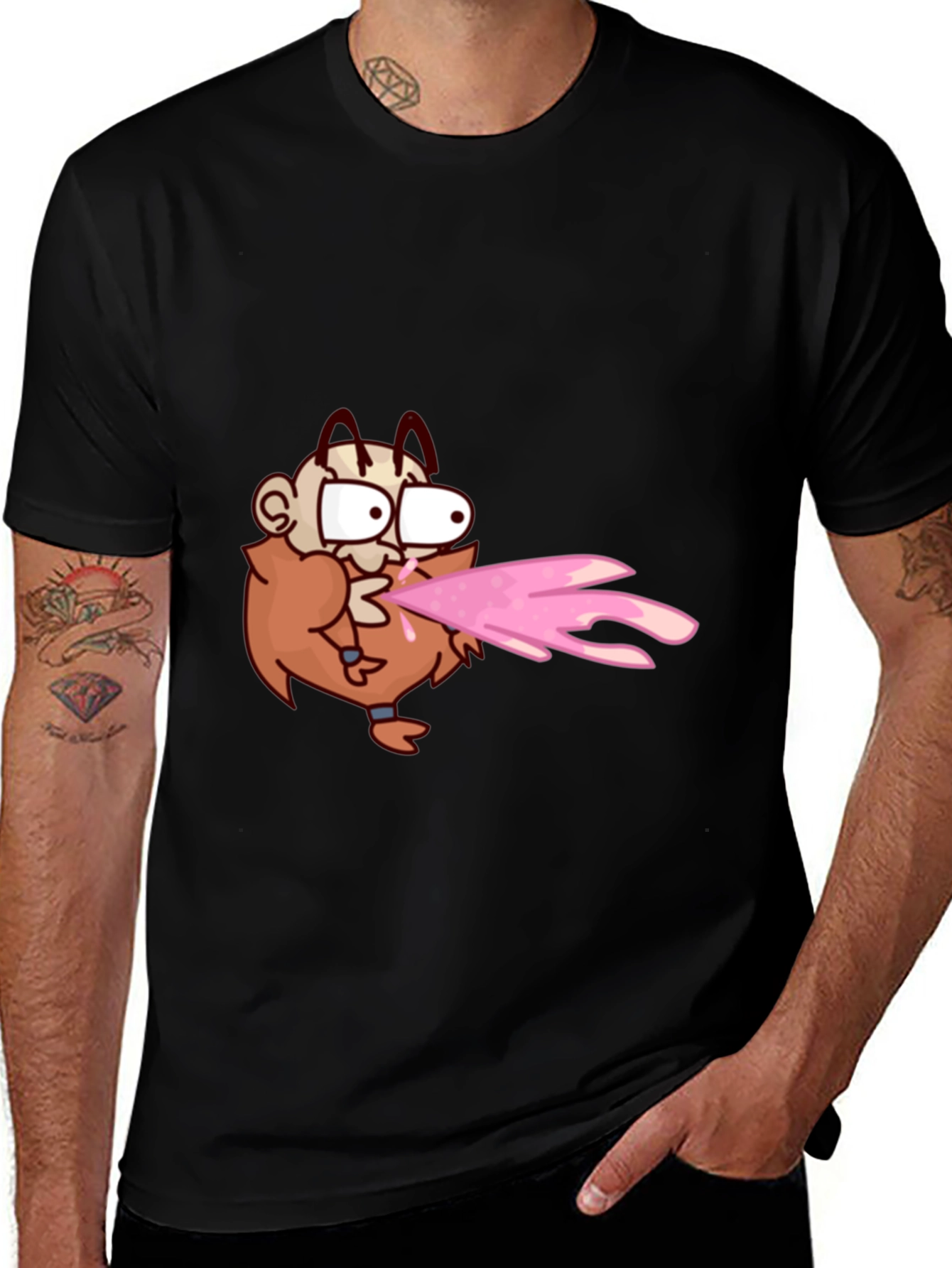 Variant 21 of Cartoon Man Fire T-Shirt
