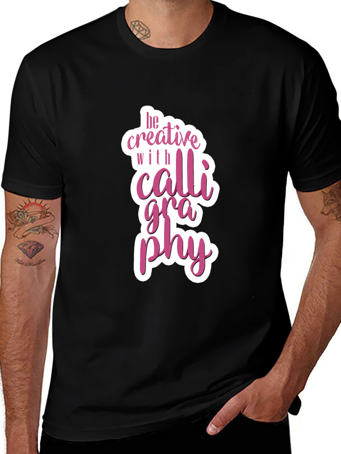 Be Creative Calligraphy Graphic T-Shirt
