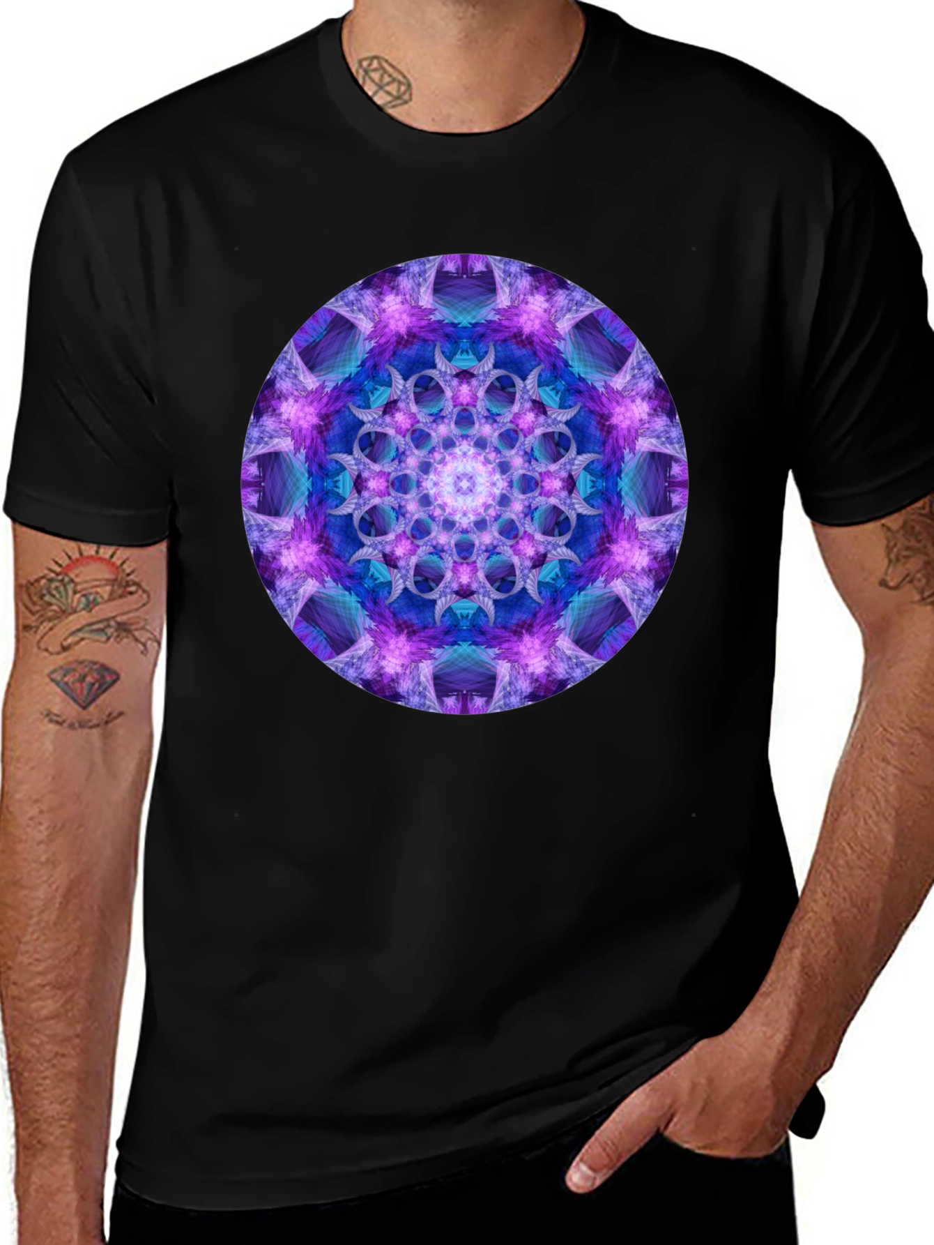 Variant 23 of Mystic Mandala Black T-Shirt