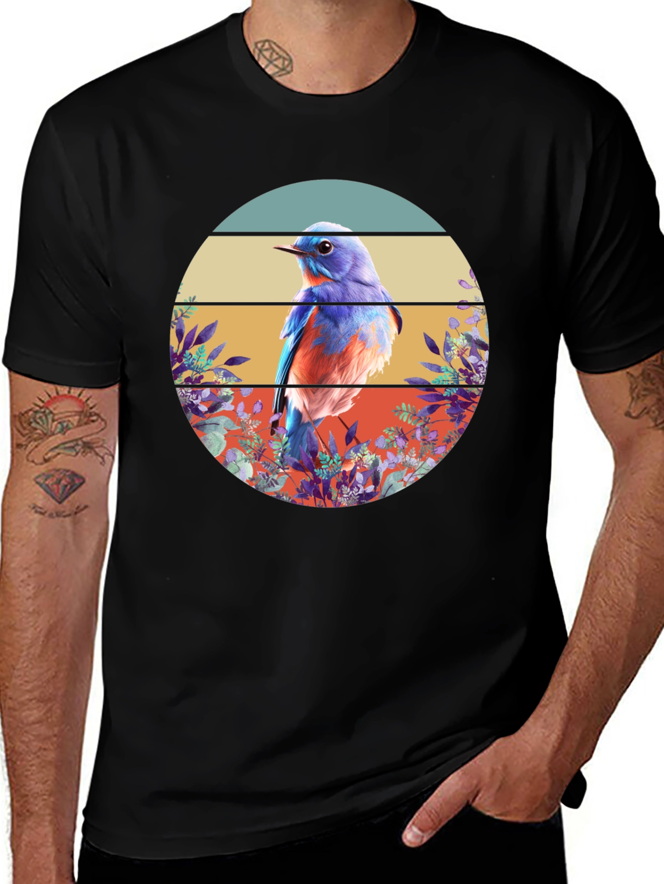 Variant 27 of Bluebird Graphic Tee - Nature Inspired Design