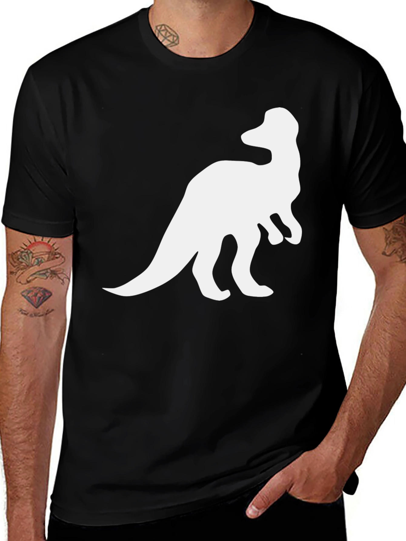 Variant 5 of Dino T-Shirt - Black Cotton Tee