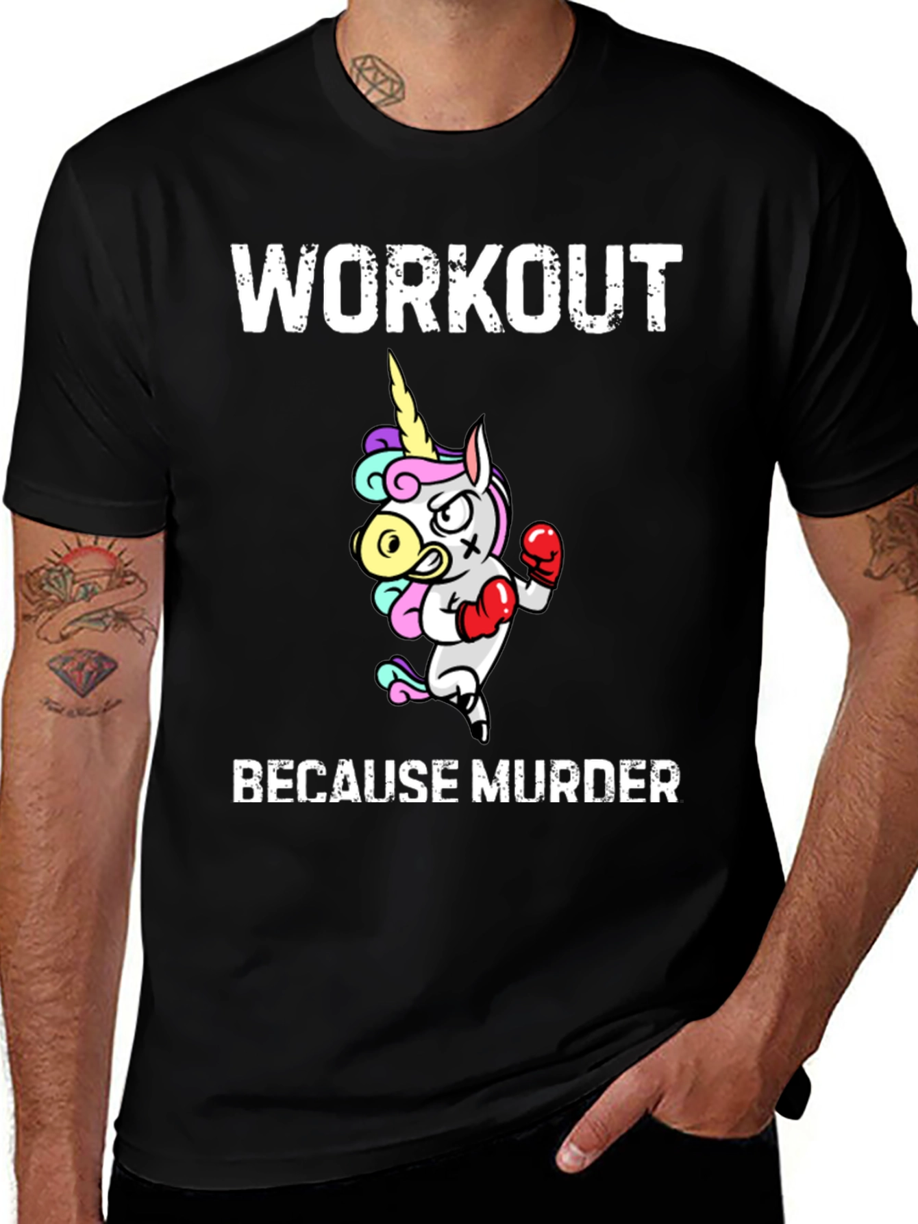 Workout Because Murder T-Shirt