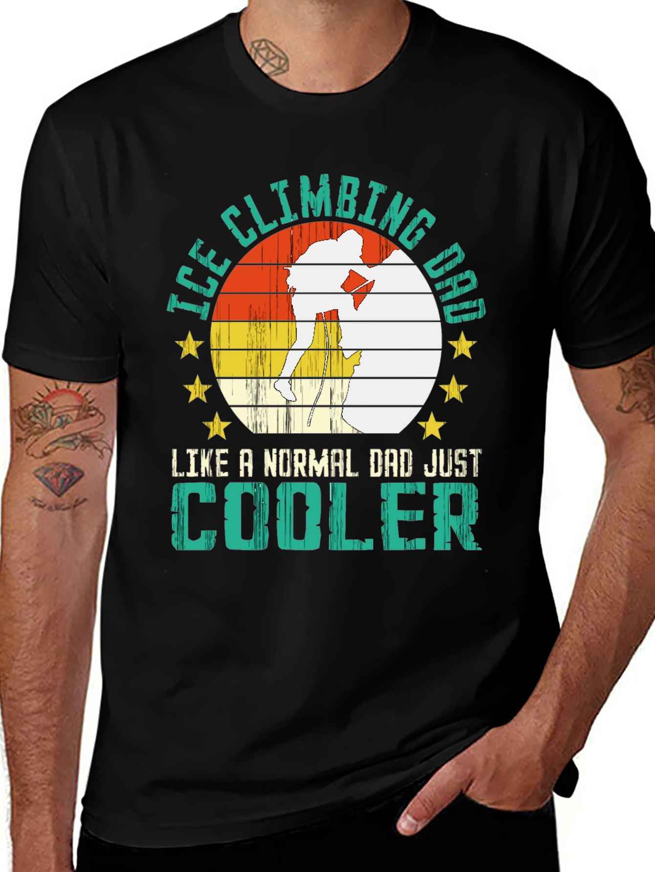 Ice Climbing Dad Tee - Cool Dad Gift