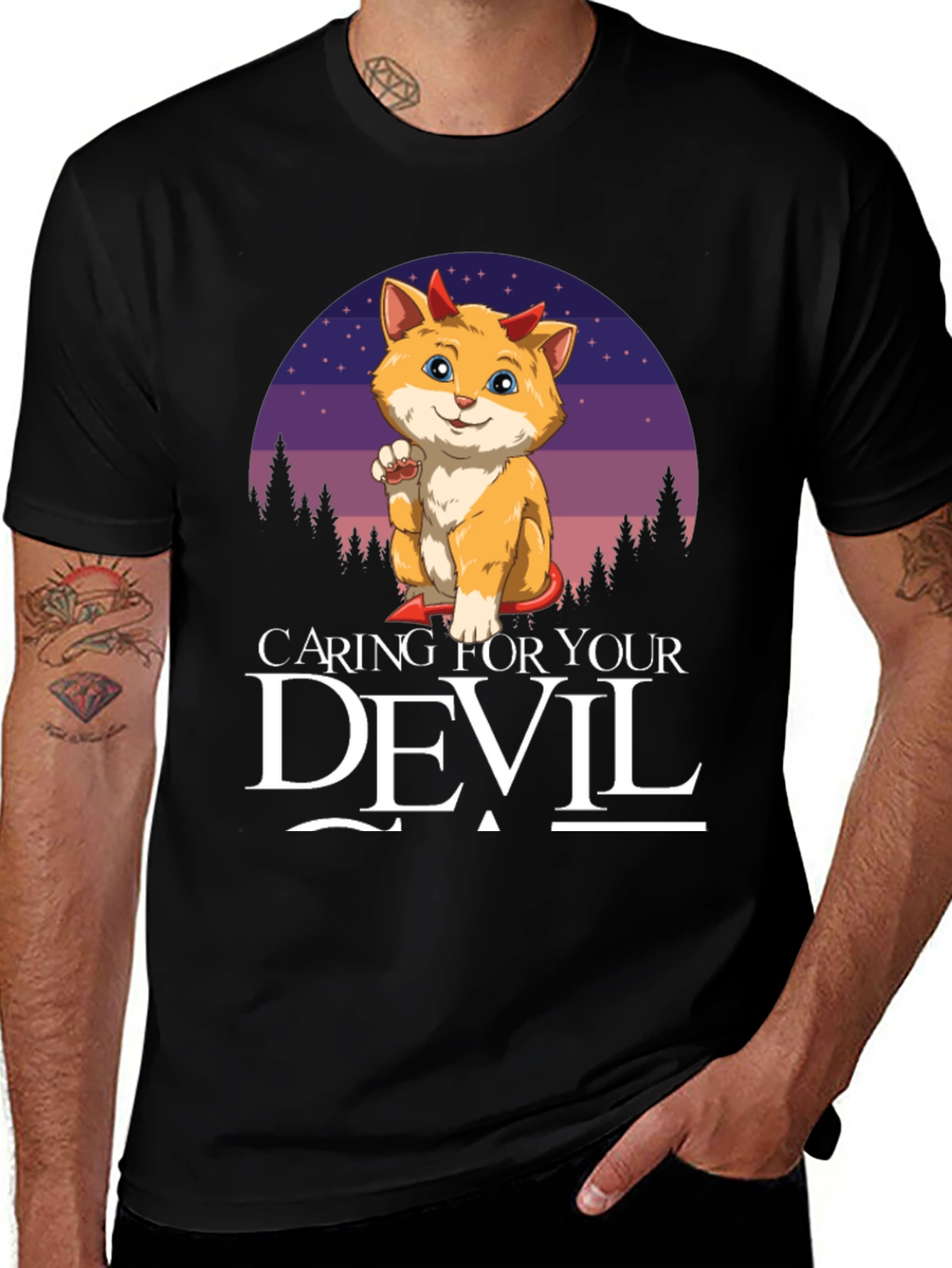 Variant 9 of Caring For Your Devil Cat T-Shirt