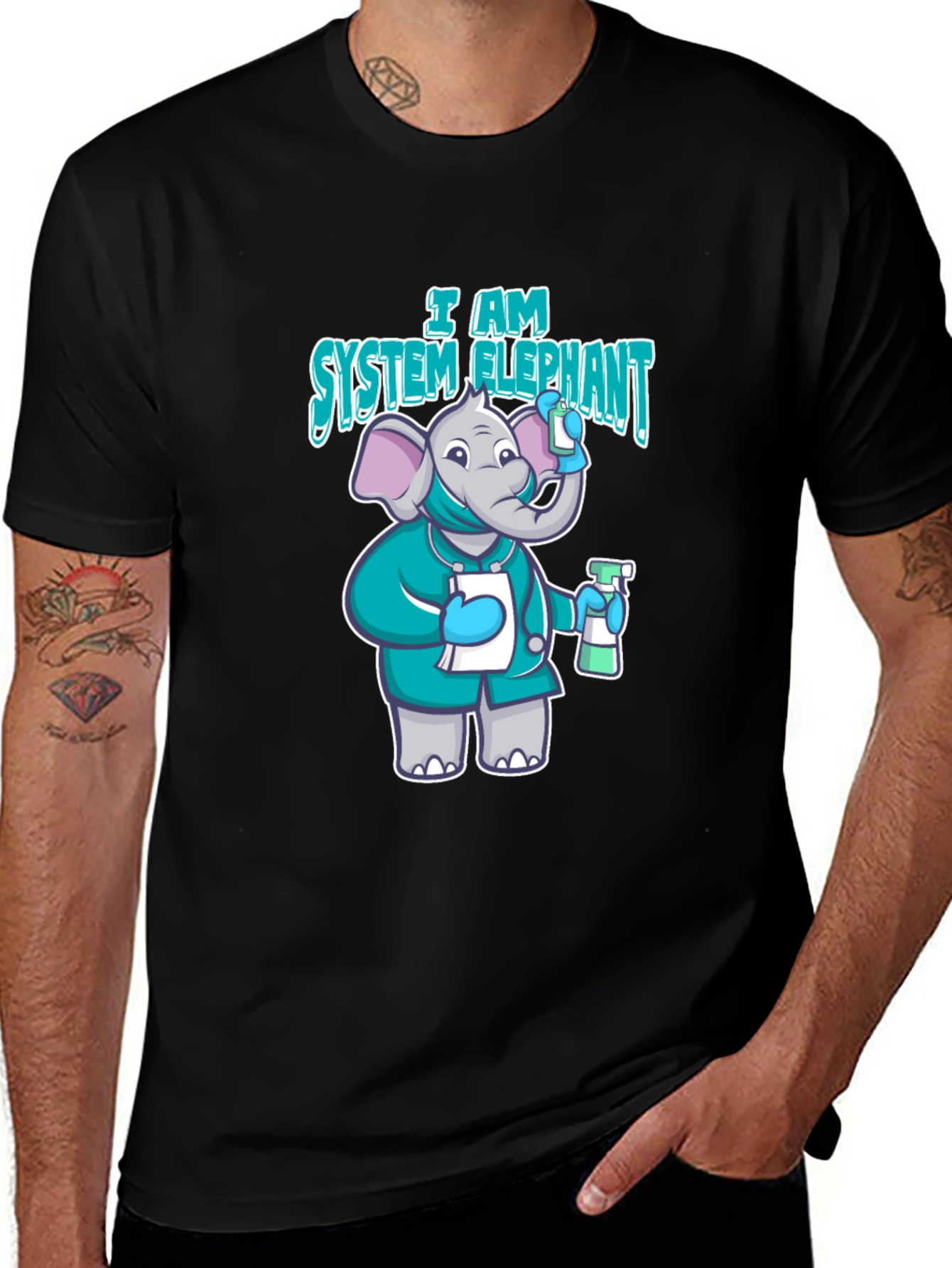 Variant 9 of System Elephant T-Shirt, Doctor Graphic Tee