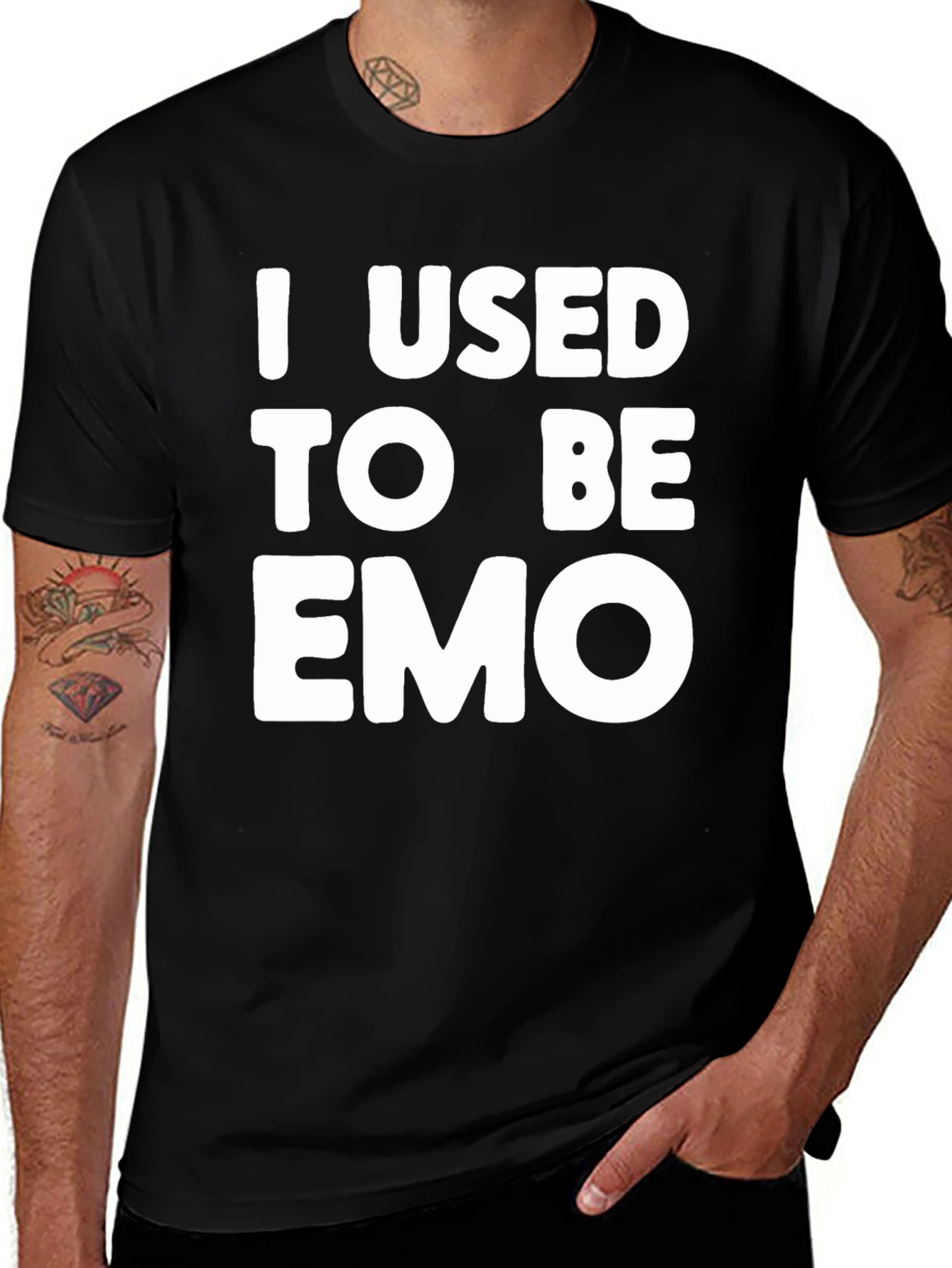 Variant 14 of I Used To Be Emo T-Shirt - Black