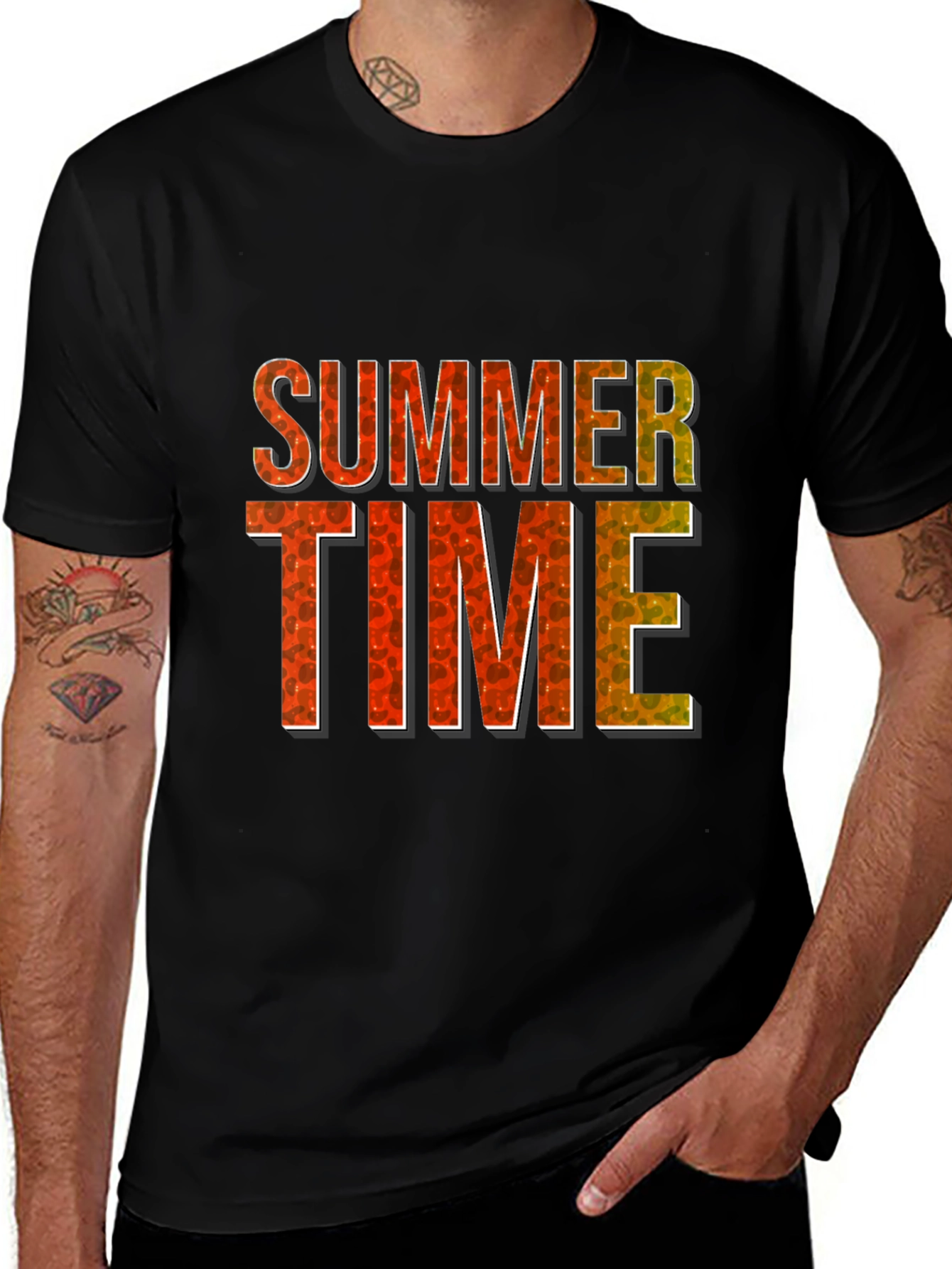 Summer Time Black Tee