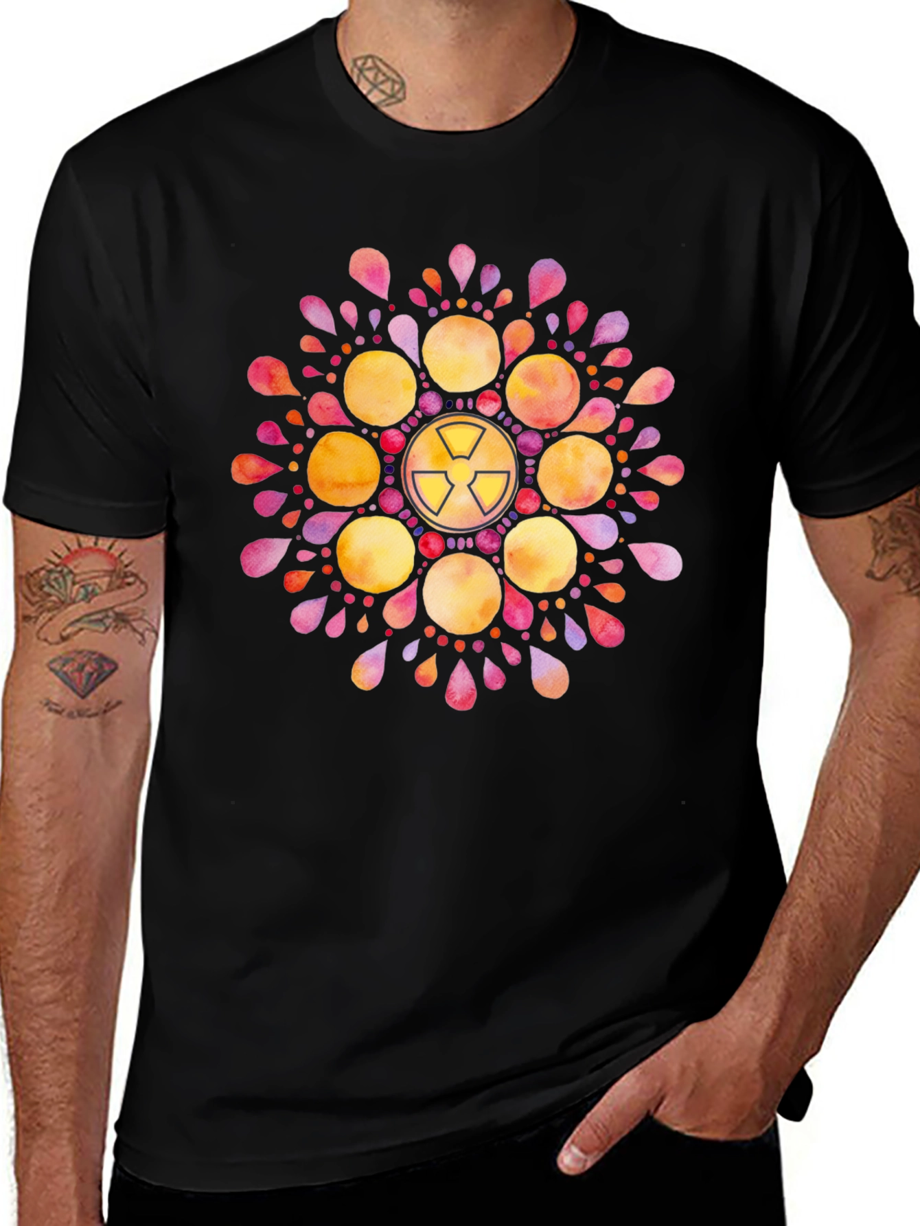 Variant 15 of Radioactive Mandala Graphic T-Shirt