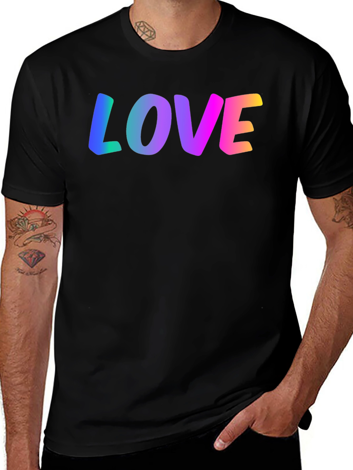 Variant 8 of LOVE Rainbow Graphic T-Shirt - Casual Wear