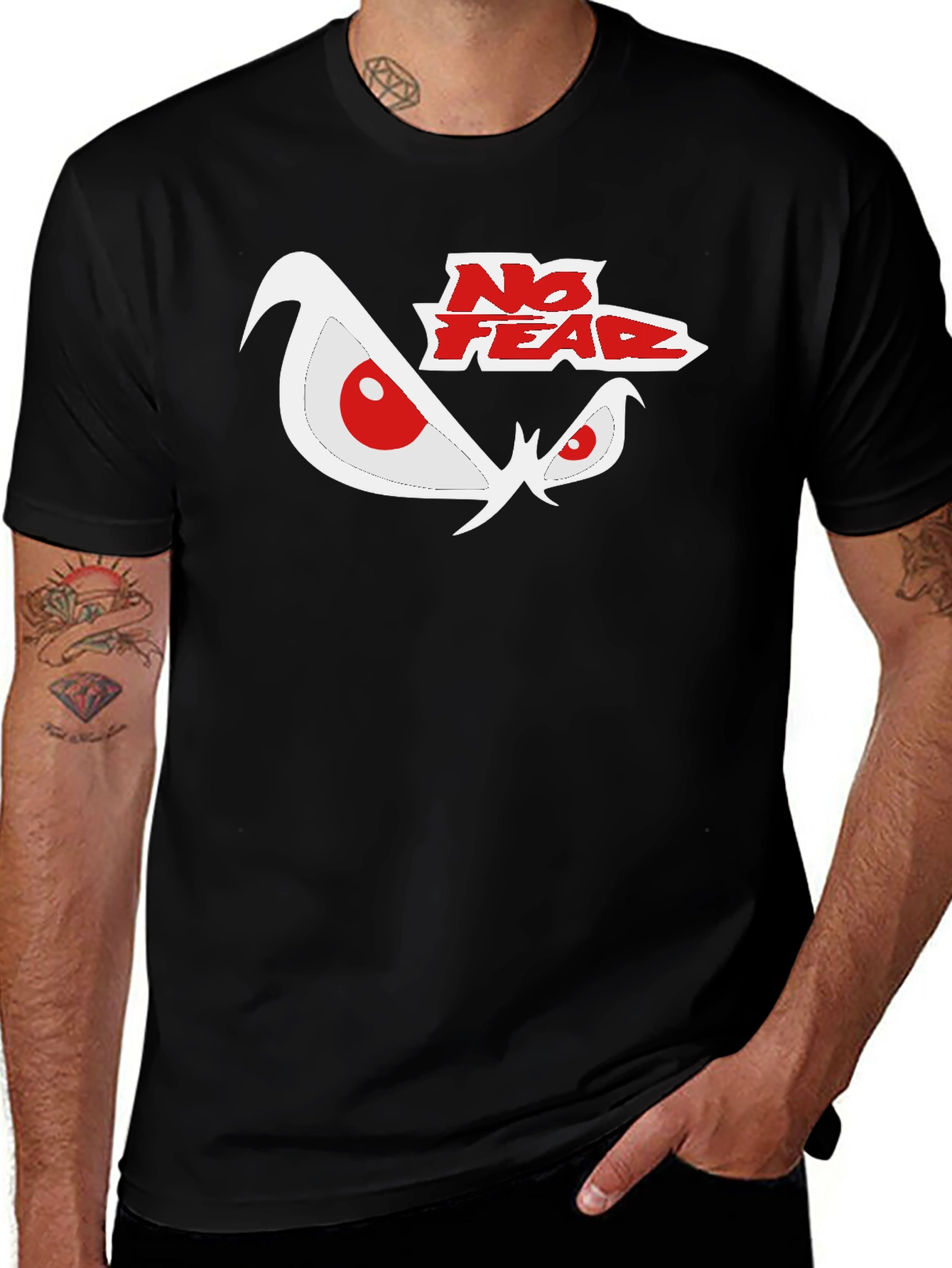 Black No Fear Graphic Print Black T-Shirt main image