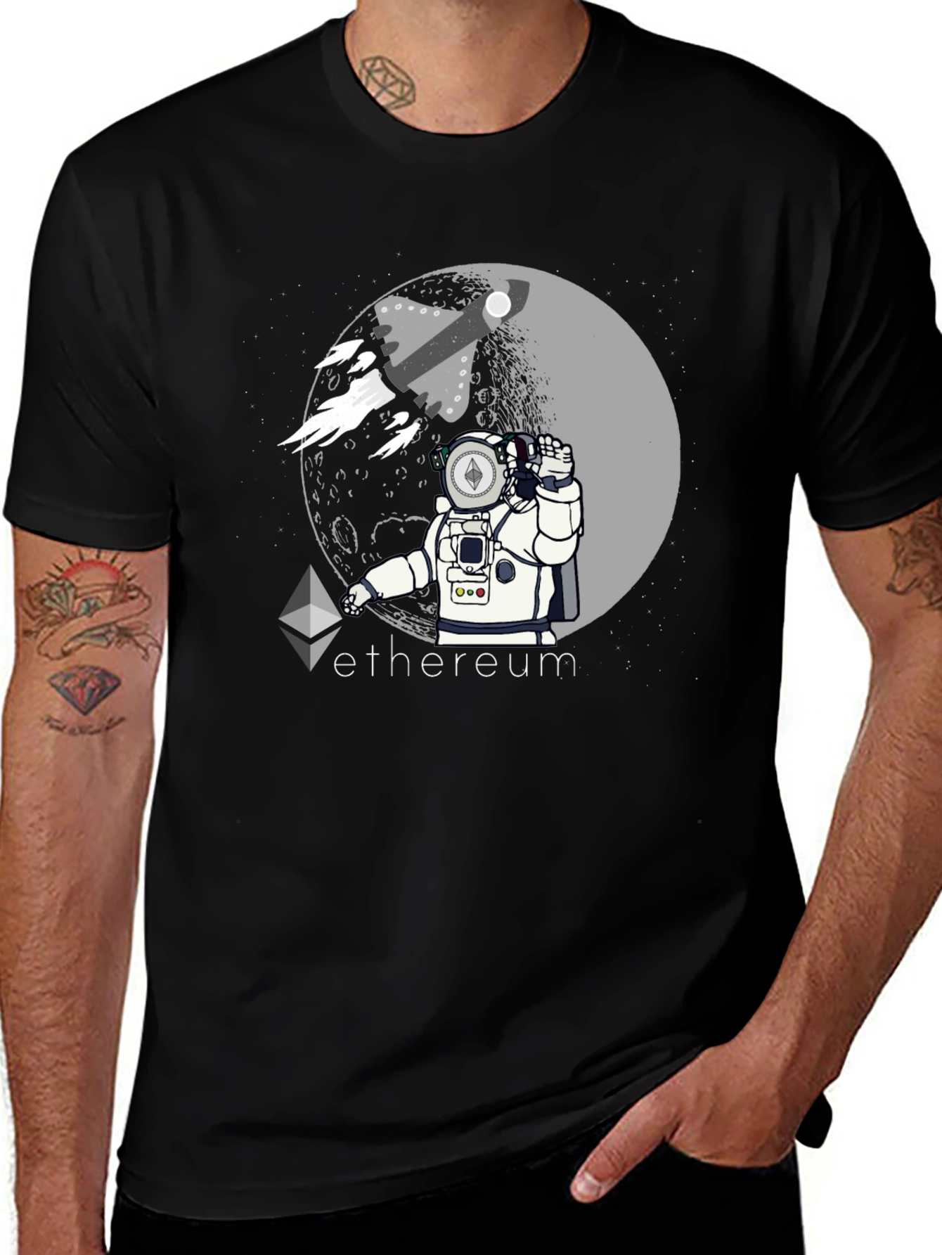 Ethereum Astronaut Graphic Tee - Crypto Fashion
