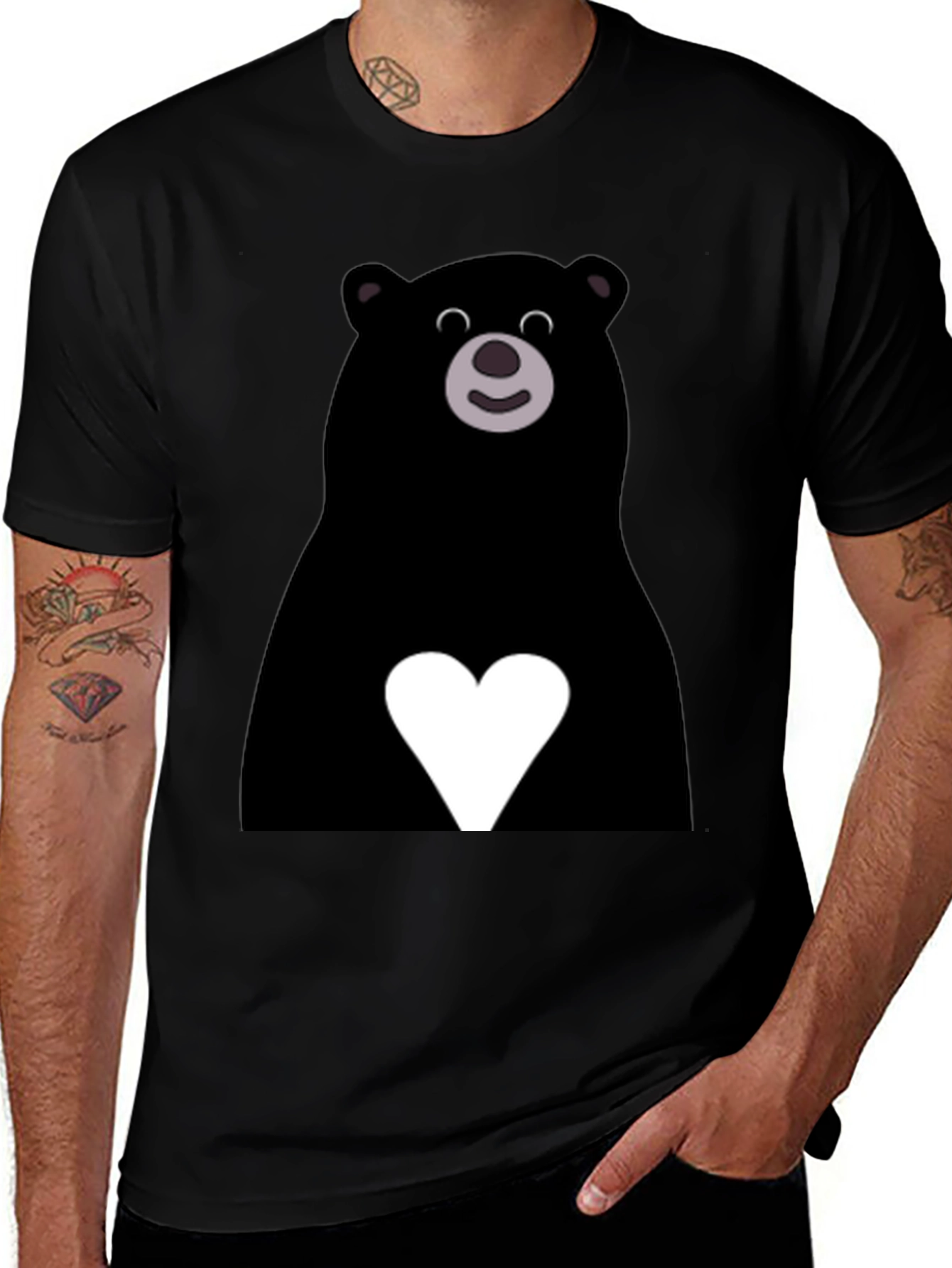 Variant 11 of Bear Heart Graphic T-Shirt - Casual & Stylish