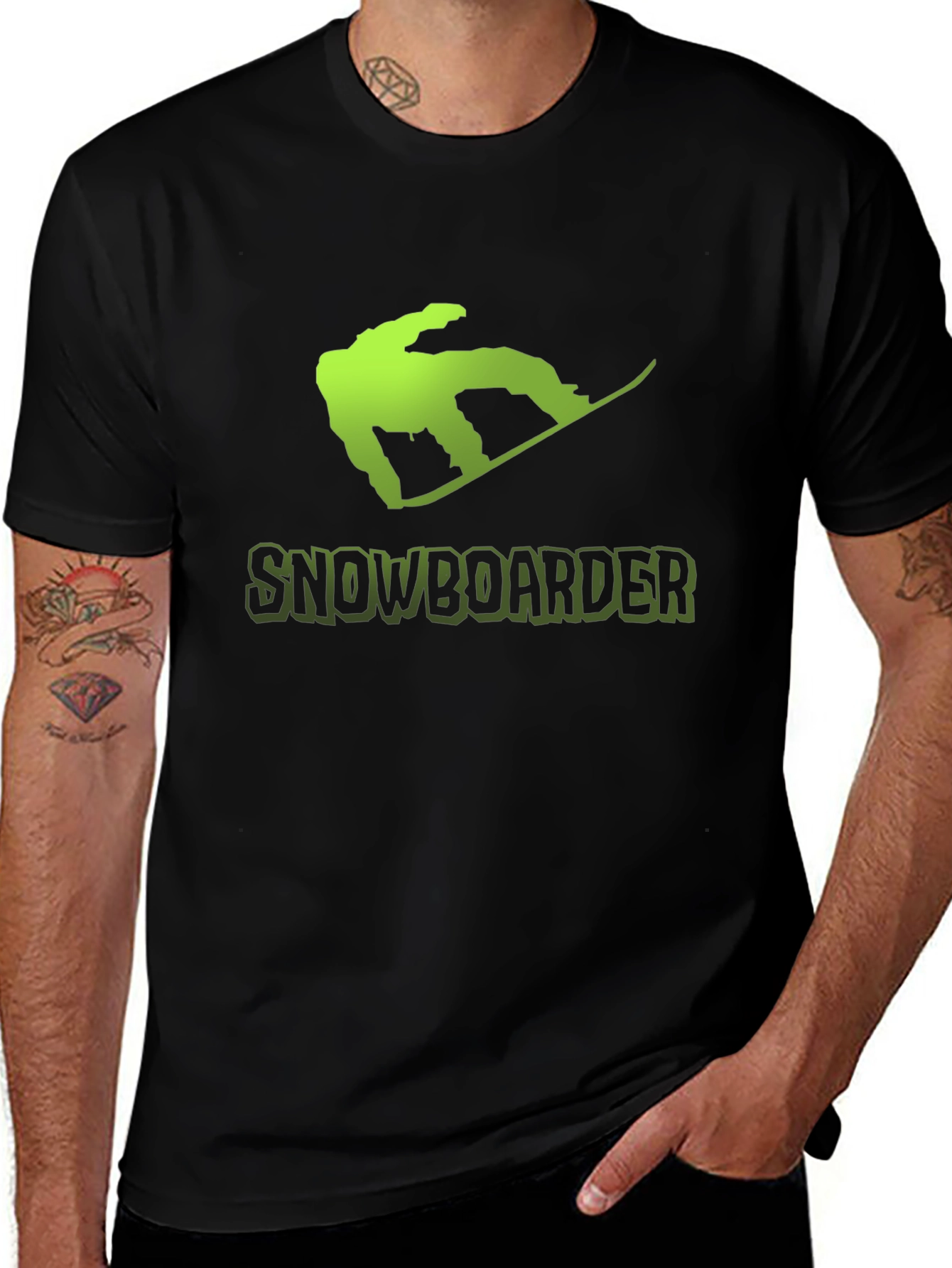 Variant 21 of Snowboarder Graphic Print T-Shirt - Cool Sport Tee