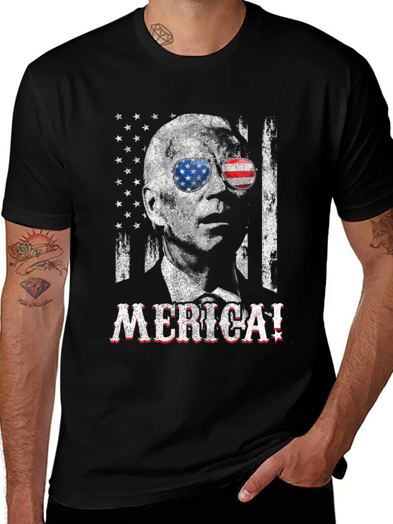 Variant 2 of Patriotic Joe Biden 'Merica T-Shirt