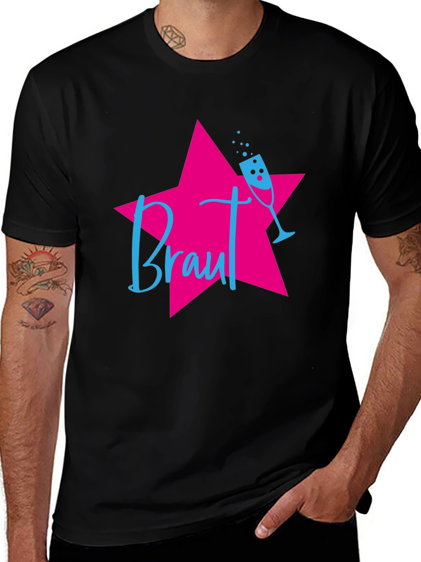 Variant 30 of Bridesmaid Star T-Shirt - Wedding Party Apparel
