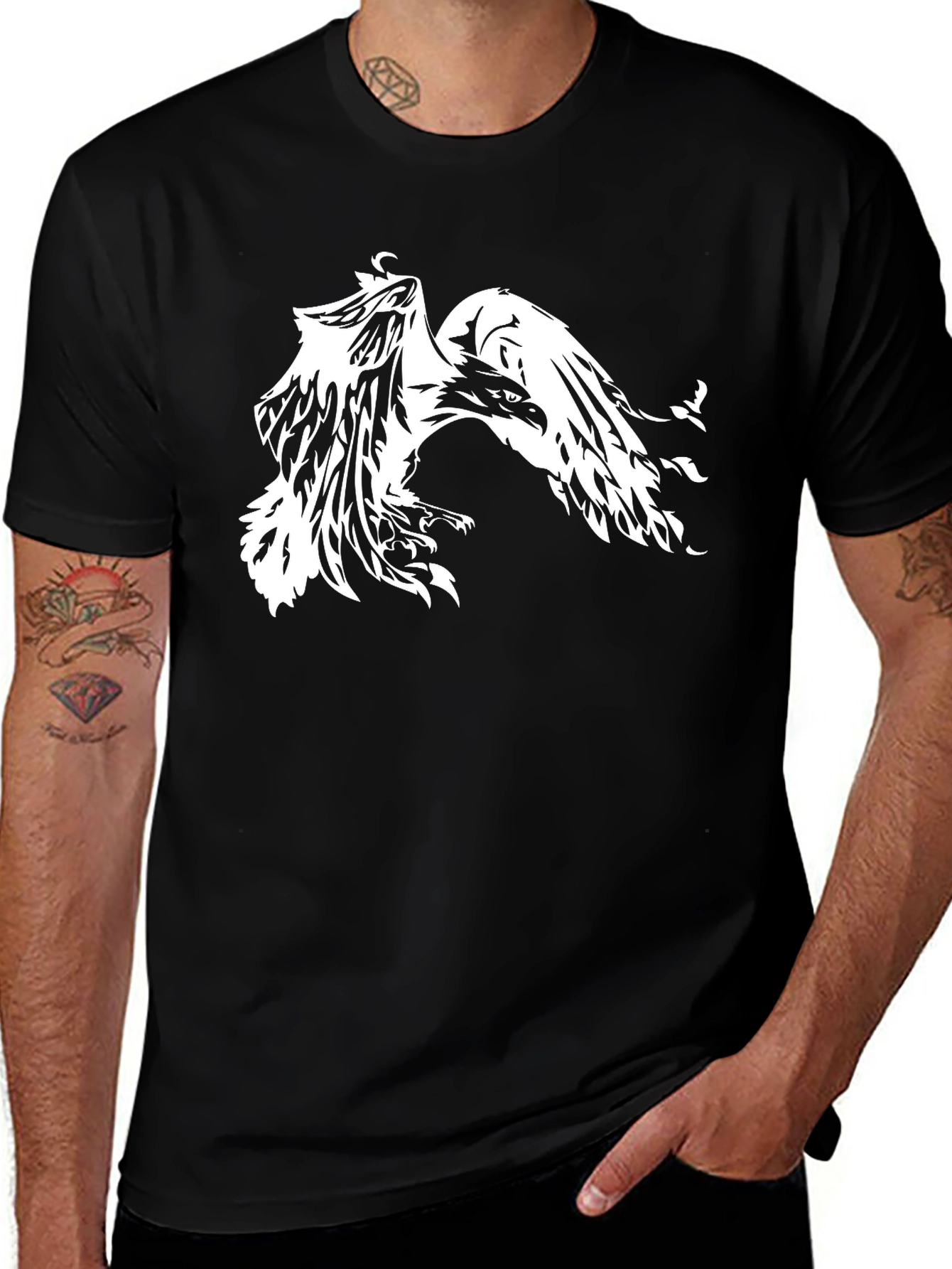 Variant 4 of Black Eagle Graphic Tee - Bold and Stylish