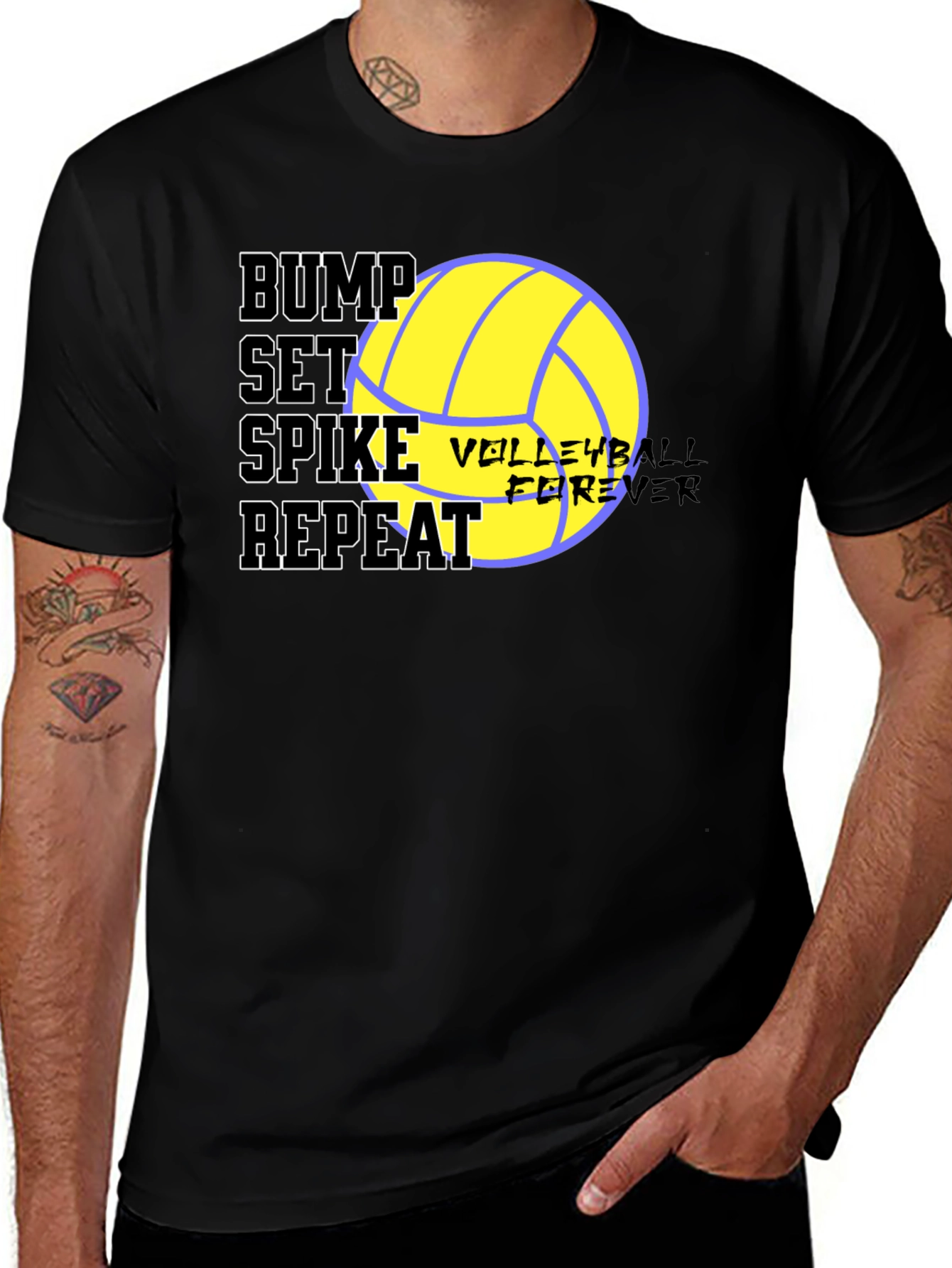 Variant 27 of Bump Set Spike Repeat Volleyball T-Shirt