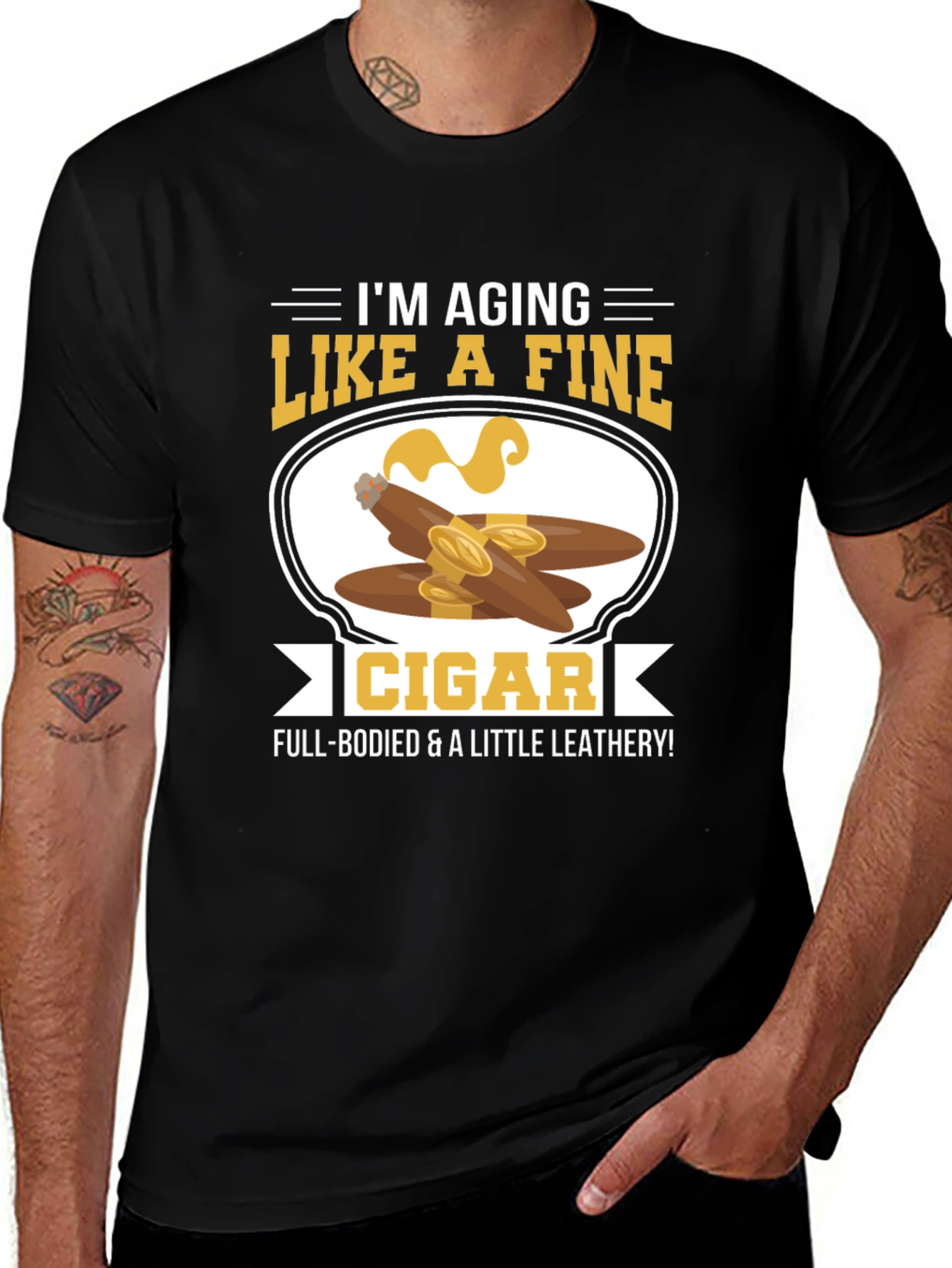 Variant 21 of Aging Like a Fine Cigar Graphic Tee
