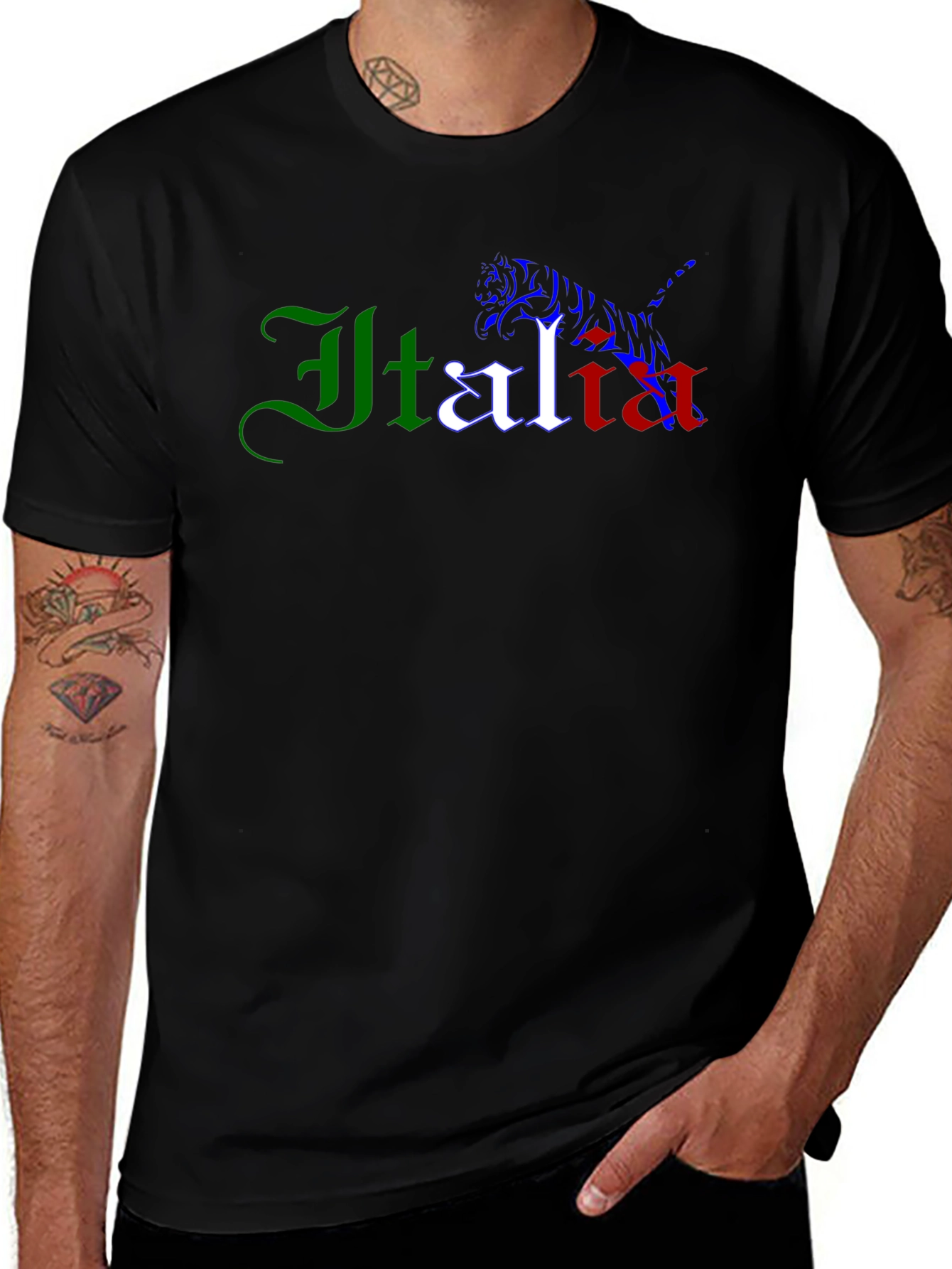 Italia Graphic Tee - Men's Black T-Shirt