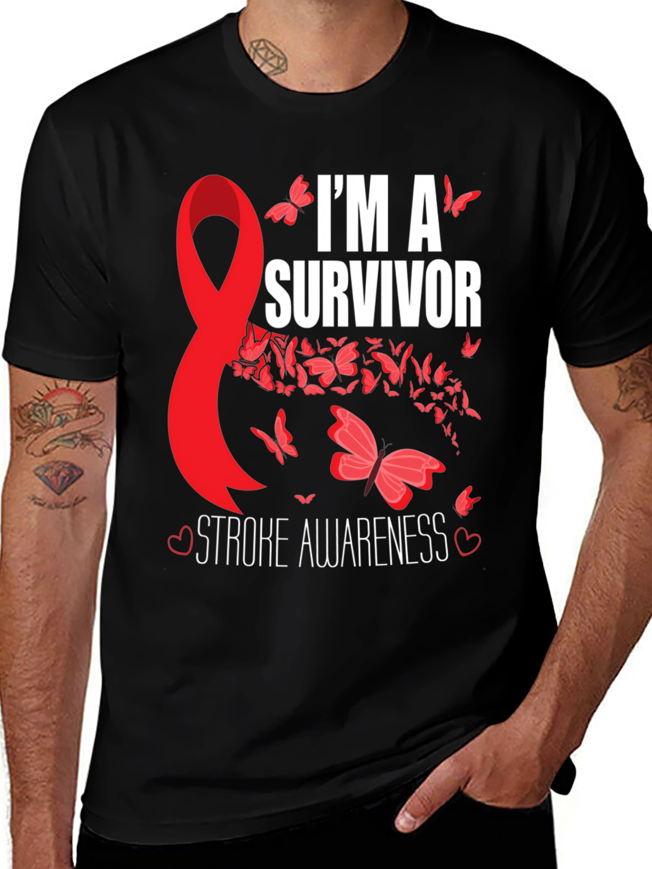 Stroke Awareness Survivor Graphic T-Shirt