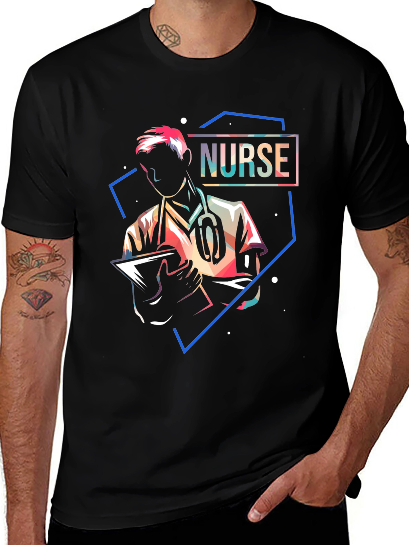 Variant 10 of Nurse Graphic T-Shirt - Modern Design