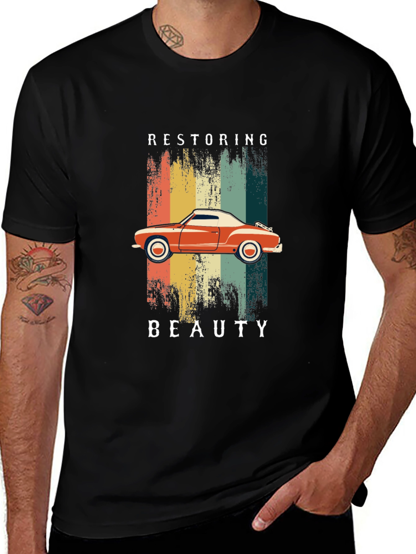 Variant 21 of Restoring Beauty Vintage Car Graphic T-Shirt