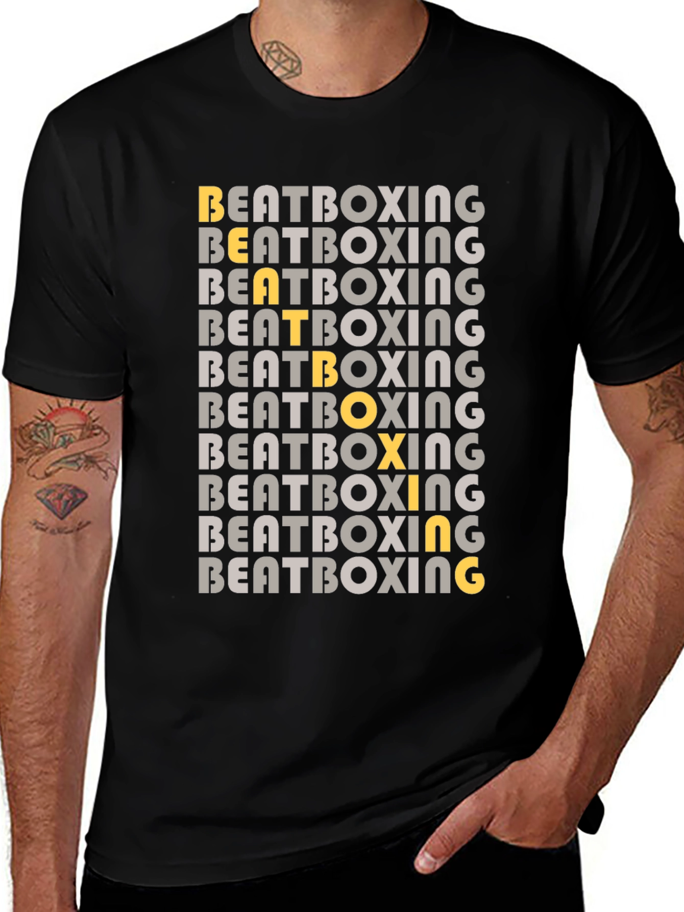 Variant 24 of Beatboxing T-Shirt Unique Typography