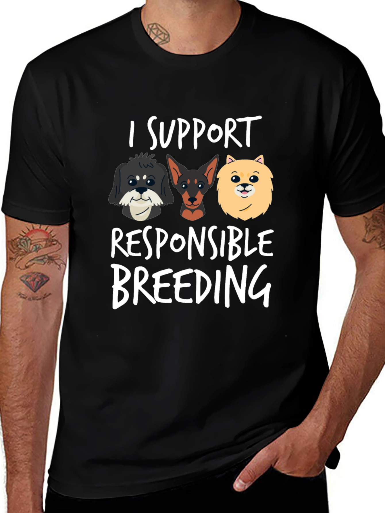Variant 21 of I Support Responsible Breeding Graphic T-Shirt