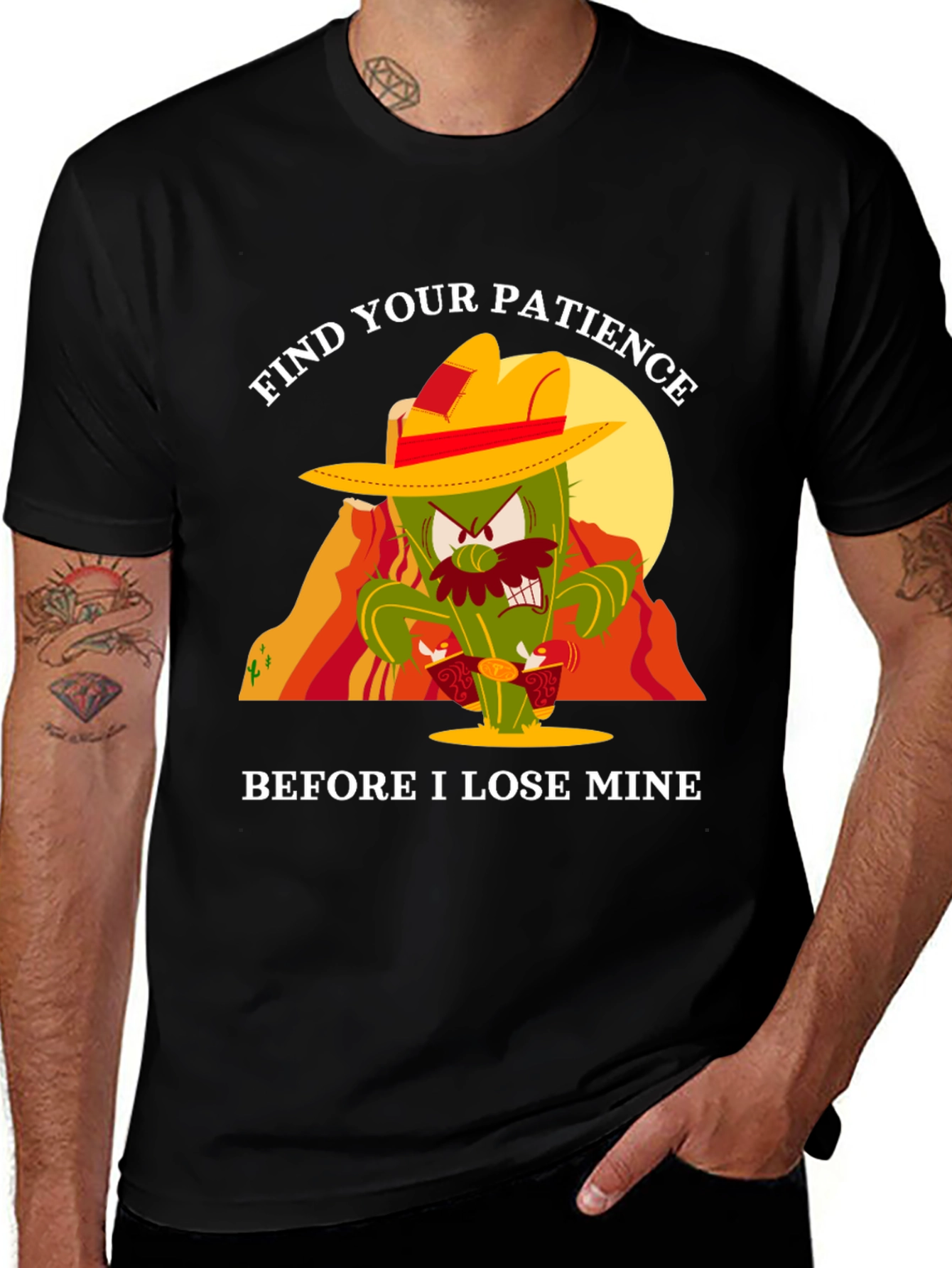 Variant 16 of Funny Cactus Patience T-Shirt