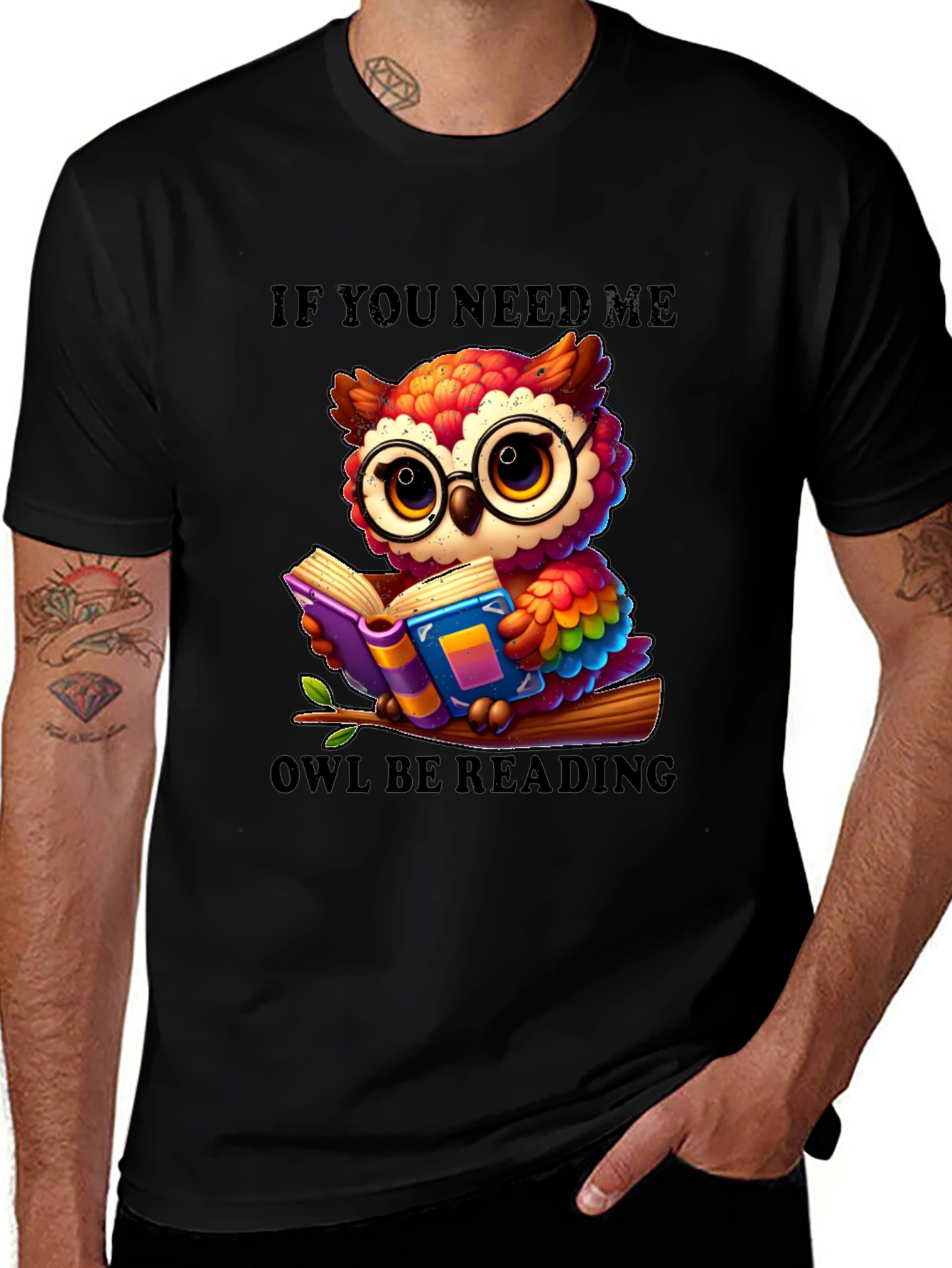 Variant 20 of If You Need Me Owl Be Reading T-Shirt