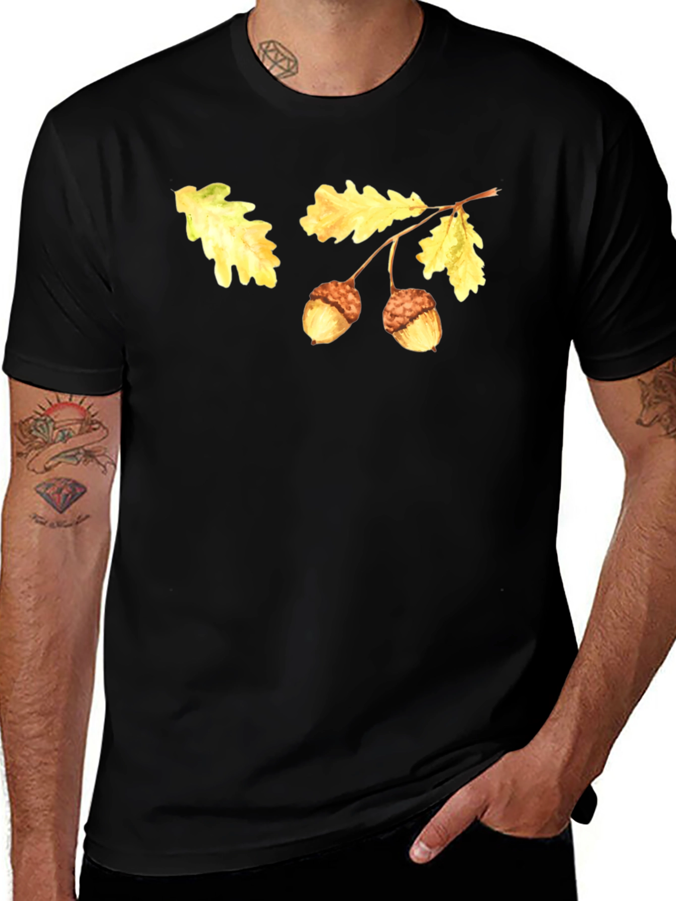 Autumn Acorn & Oak Leaf Graphic Tee