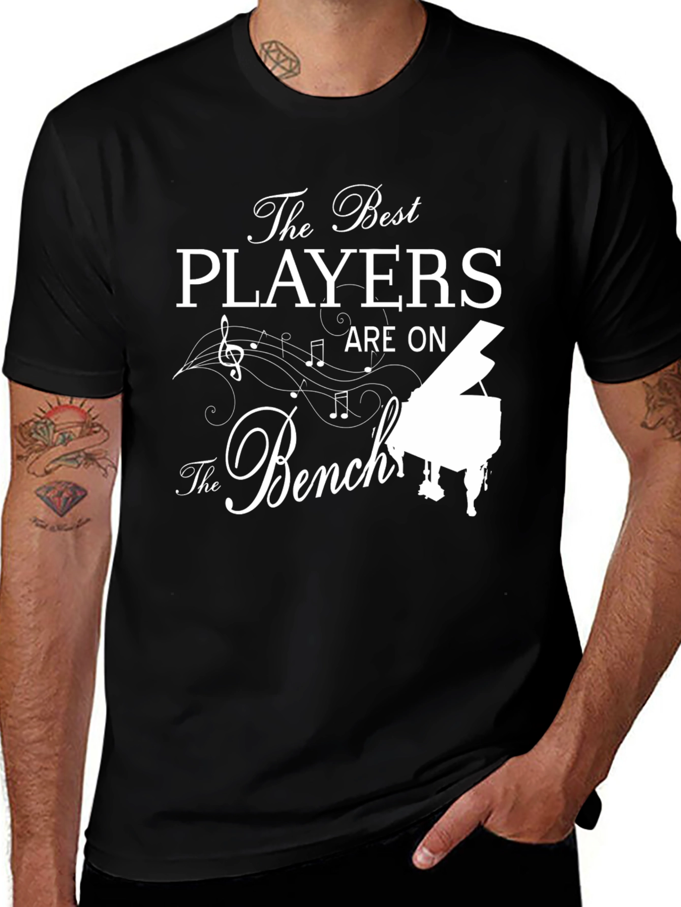 Variant 12 of The Best Players Are on The Bench Piano T-Shirt