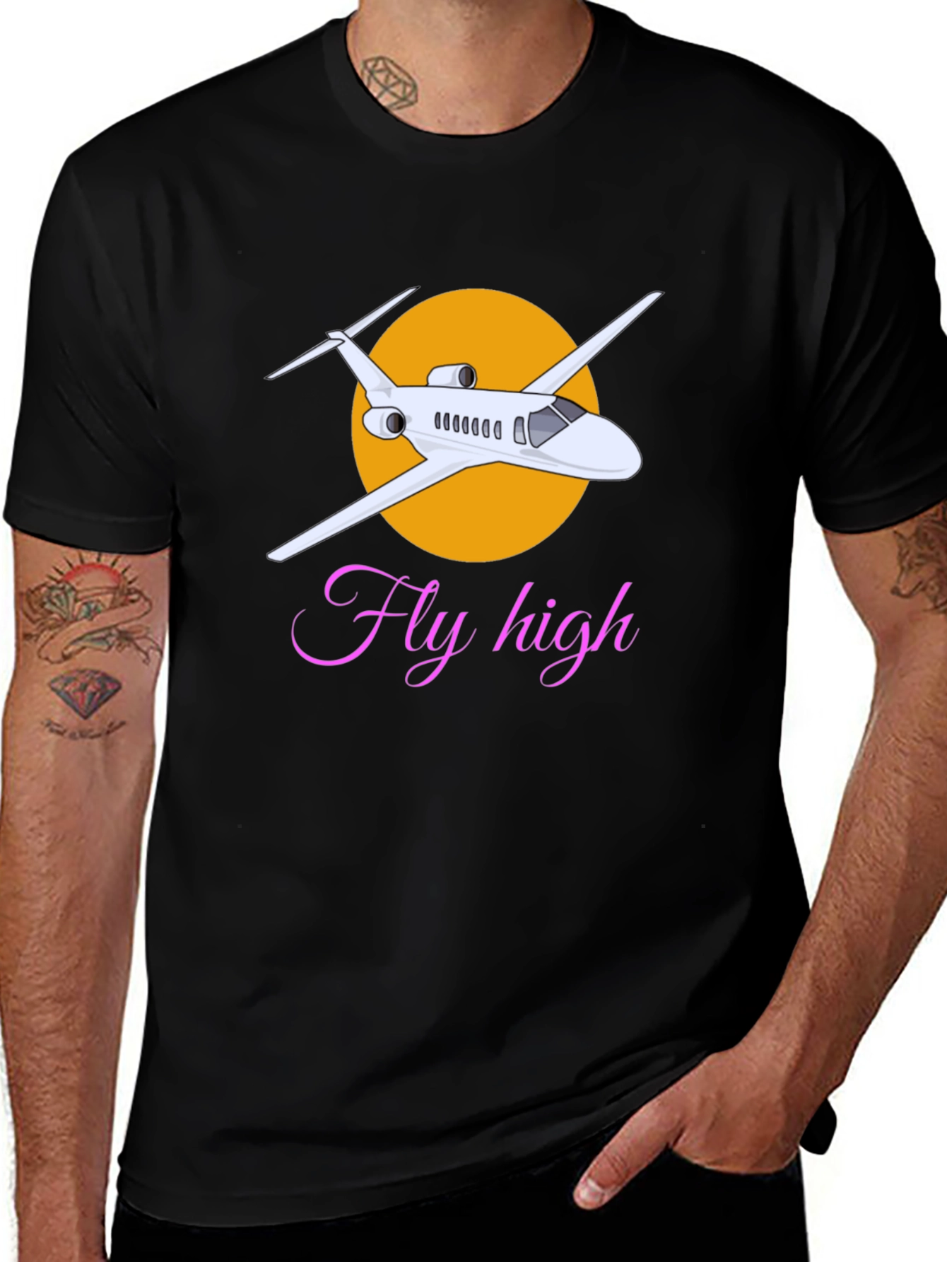 Variant 17 of Fly High Airplane Graphic T-Shirt